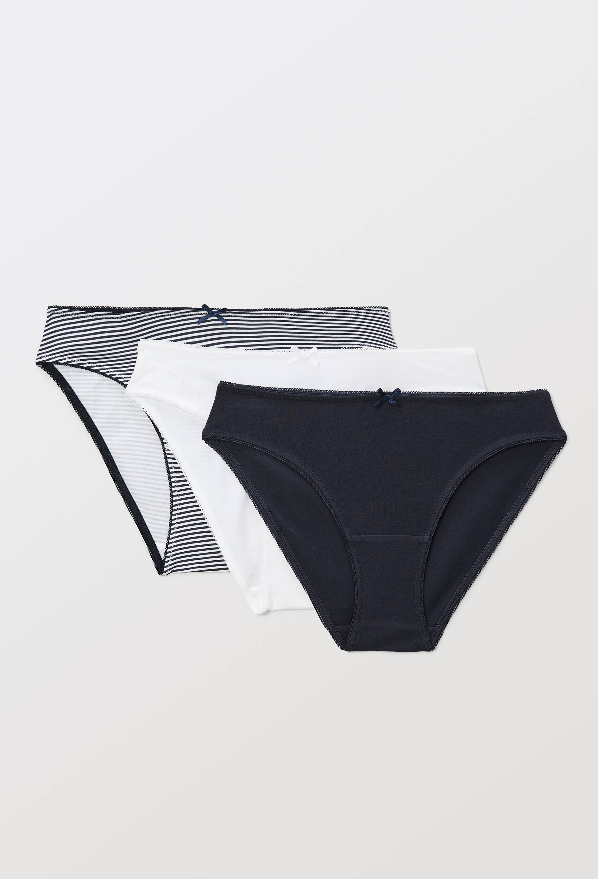 Lot de 3 culottes ALIX en coton BIO GOTS, Bleu fonc&eacute;, large image number 0