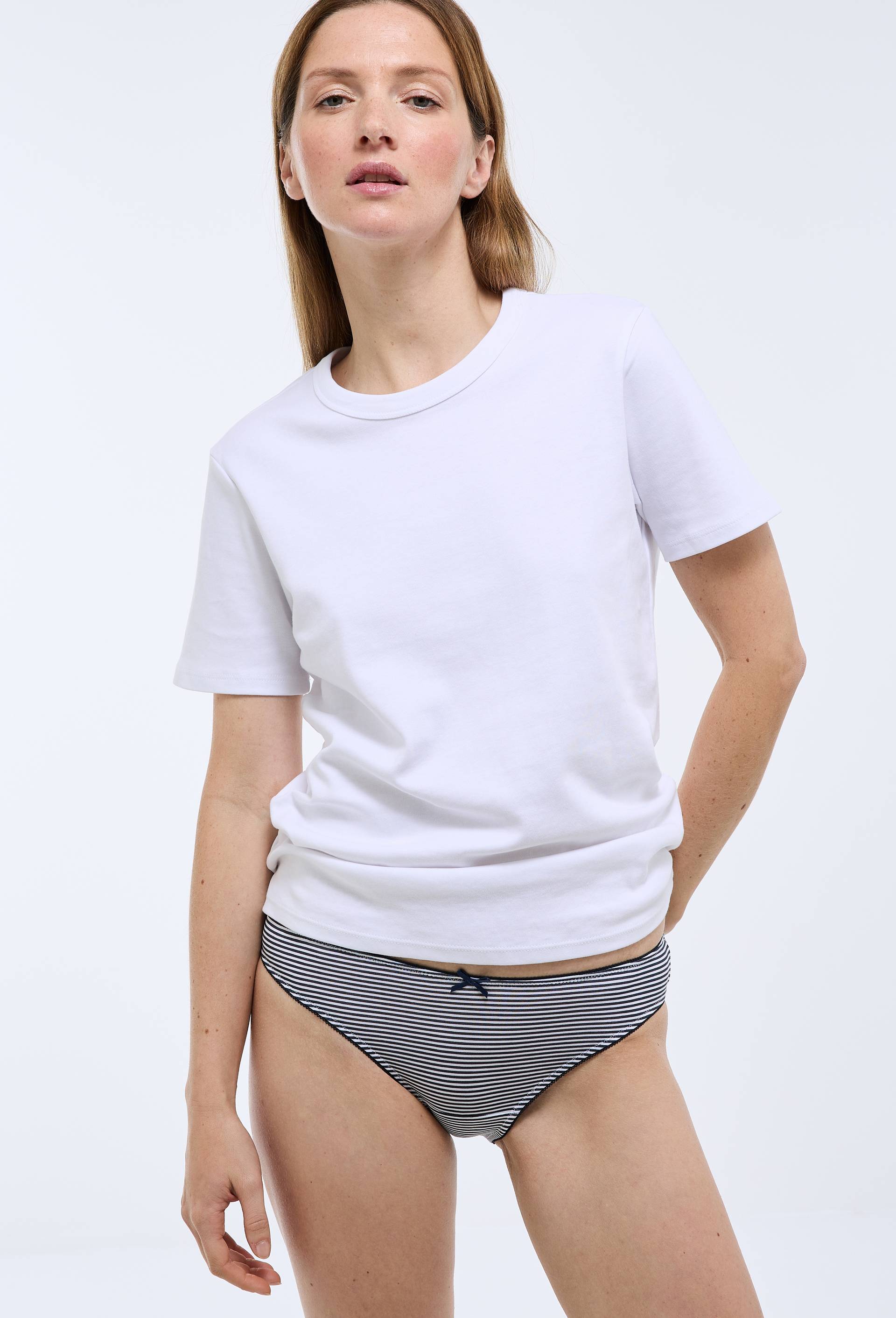 Lot de 3 culottes ALIX en coton BIO GOTS, Bleu fonc&eacute;, large image number 5