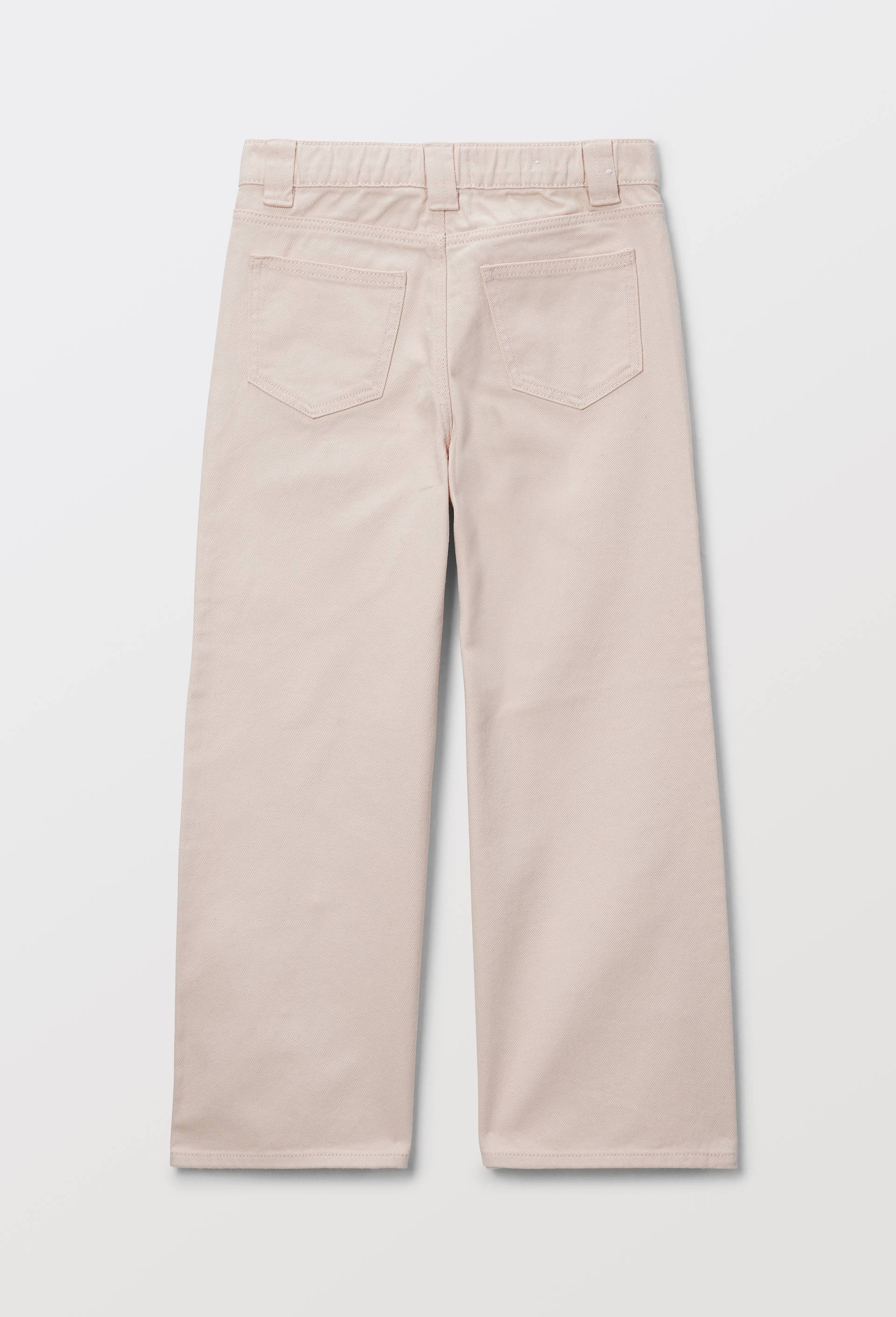 Pantalon large avec broderie  en coton, Rose clair, large image number 2.0