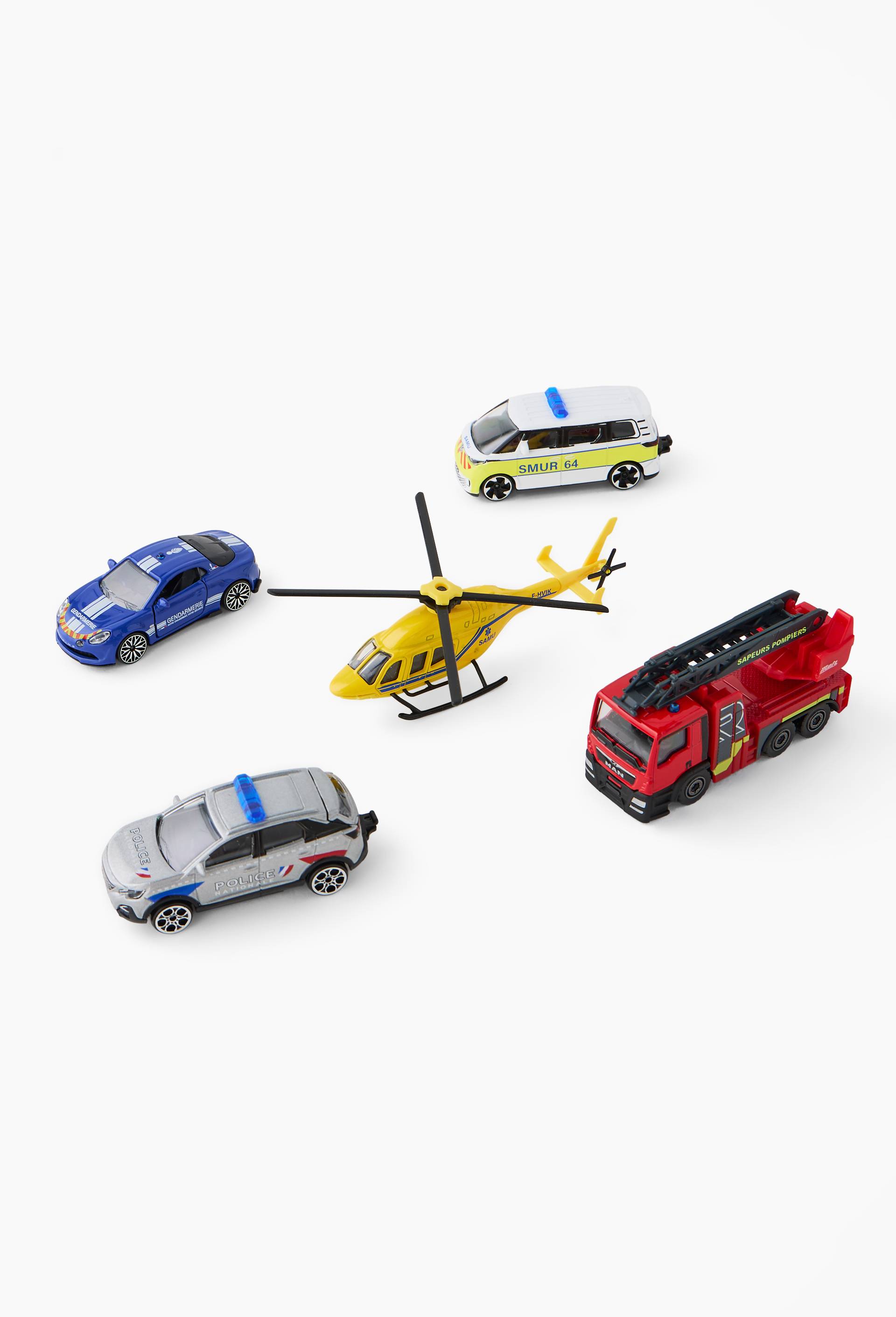 Coffret de 5 v&eacute;hicules de secours - Majorette, Multicolore, large image number 0.0