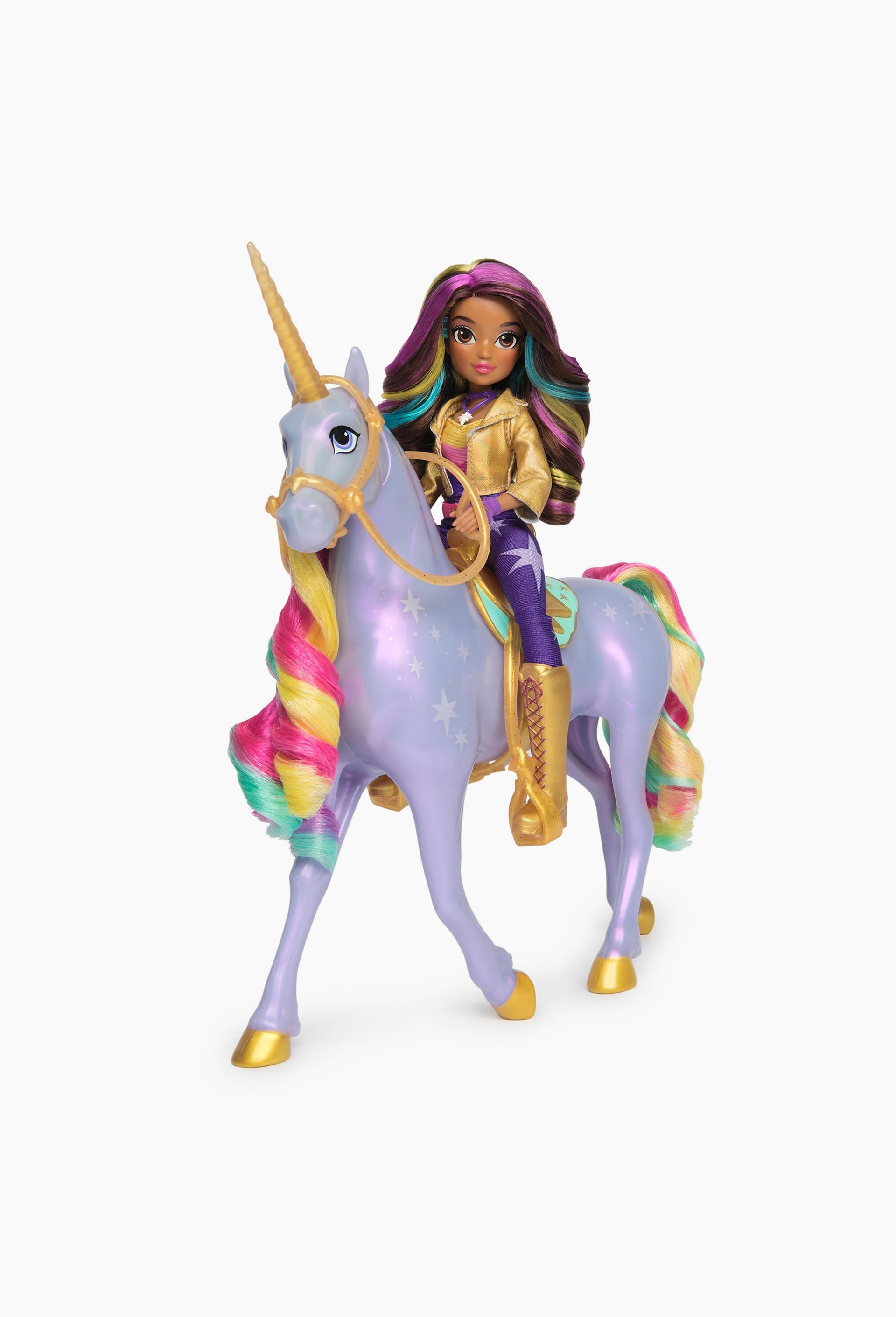 LICORNE A FONCTIONS 28 CM WILDSTAR + POUPEE 24 CM Unicorn Academy, Multicolore, large image number 0