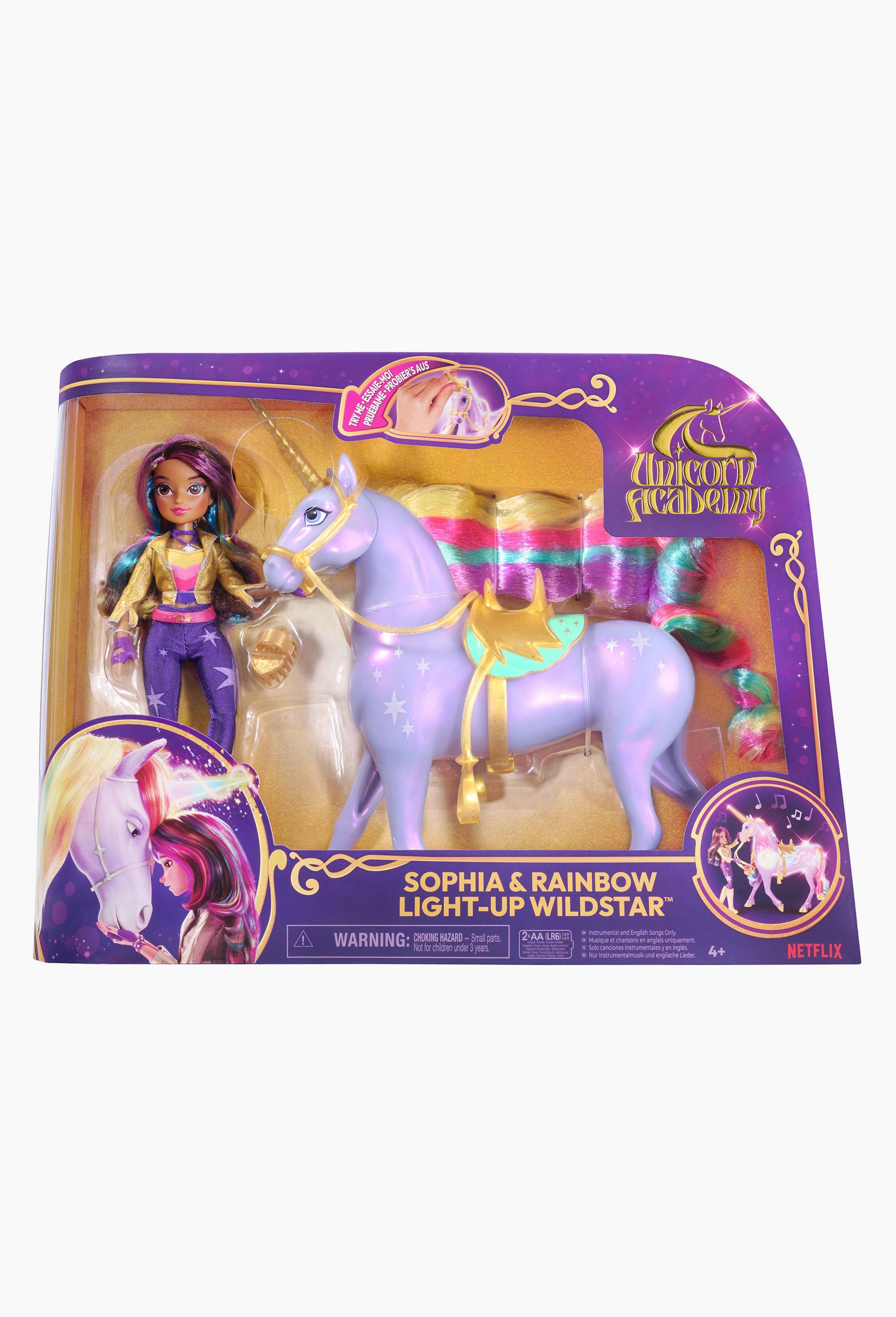 LICORNE A FONCTIONS 28 CM WILDSTAR + POUPEE 24 CM Unicorn Academy, Multicolore, large image number 1.0