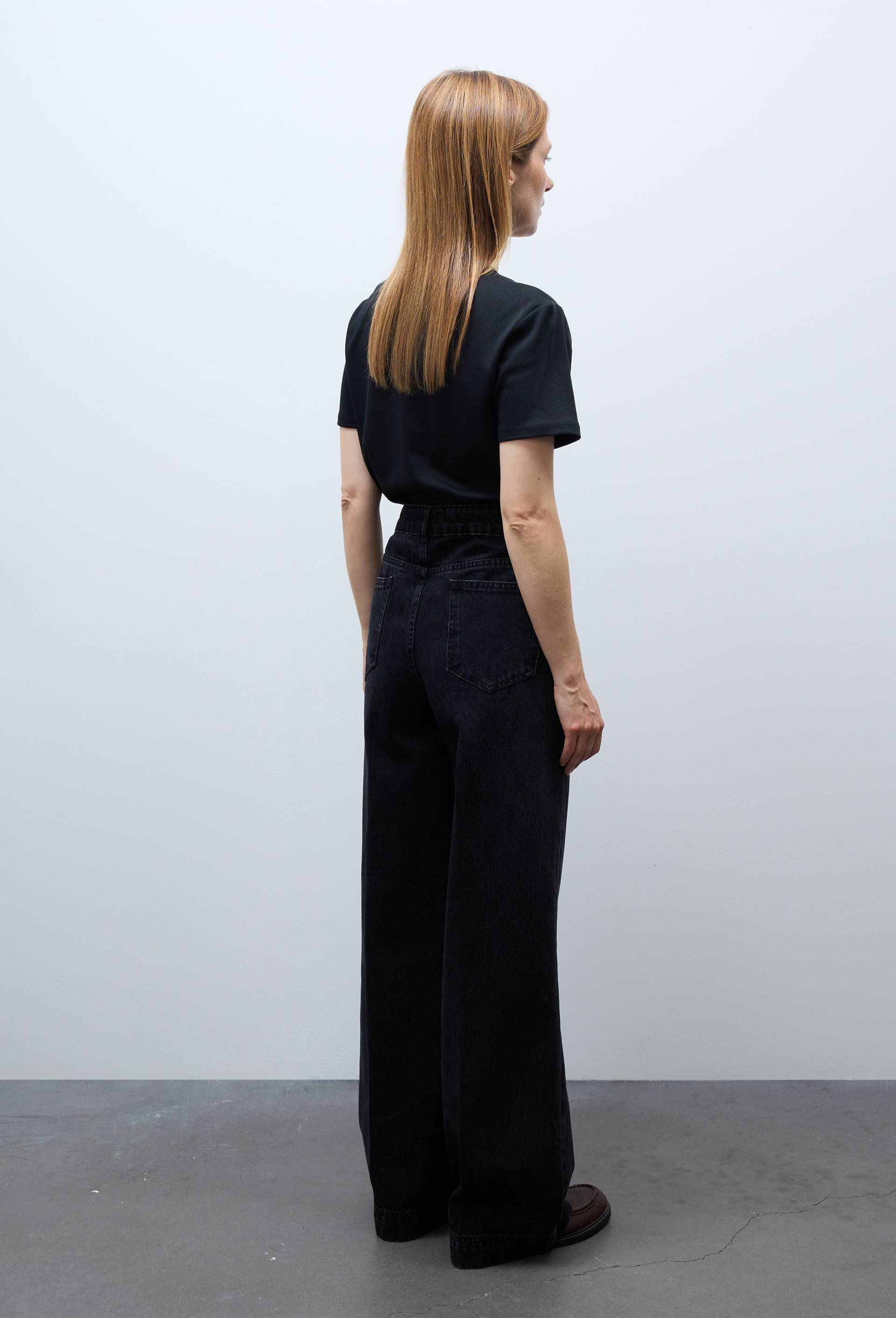 Jean large taille haute gris, Gris fonc&eacute;, large image number 2.0