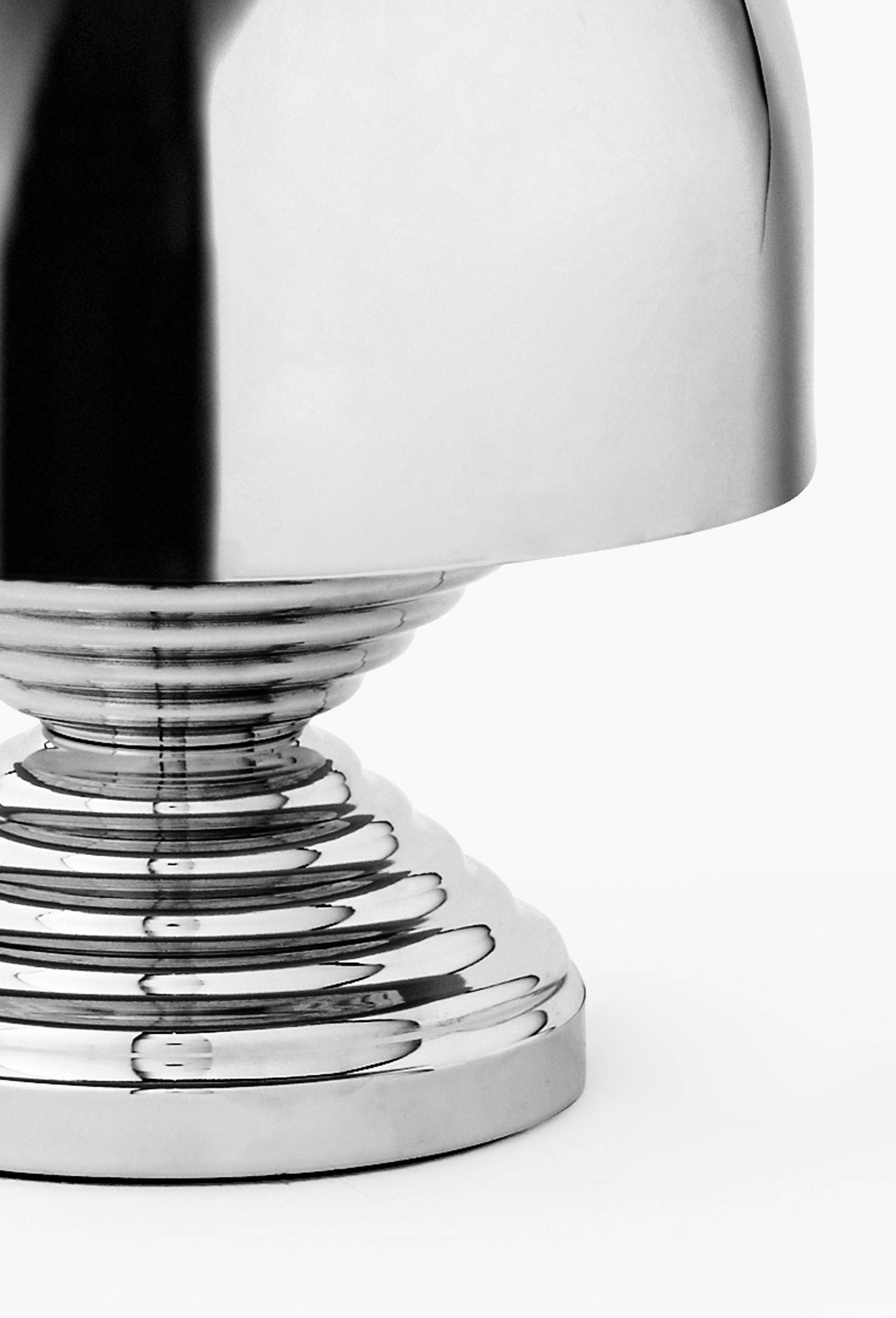 Lampe de table chrom&eacute;e - Jean Pierre et Maryvonne Garrault, 25x22 cm - STUDIO PRISUNIC x MONOPRIX, Argent, large image number 1