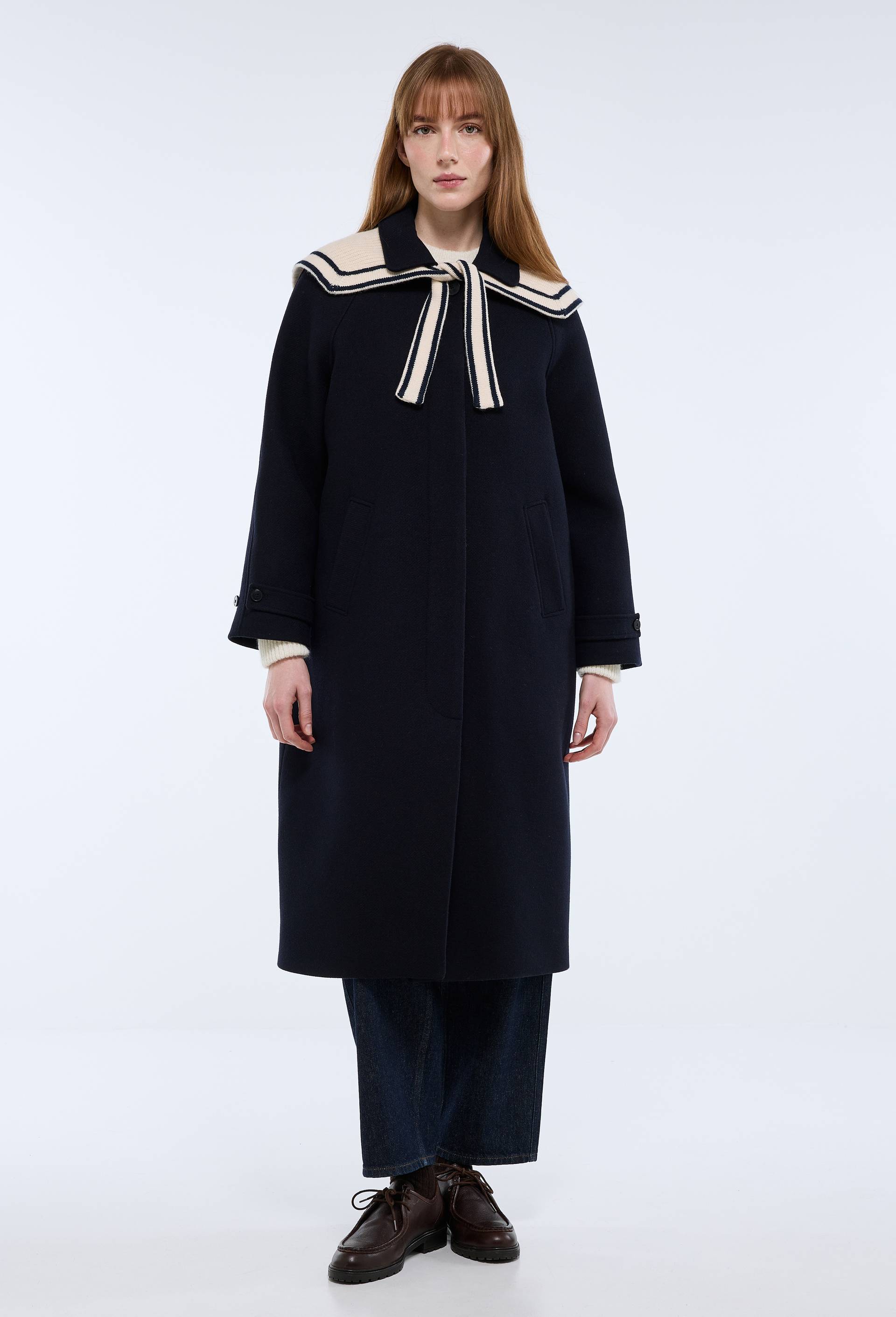 Col claudine en laine, Beige clair, large image number 0