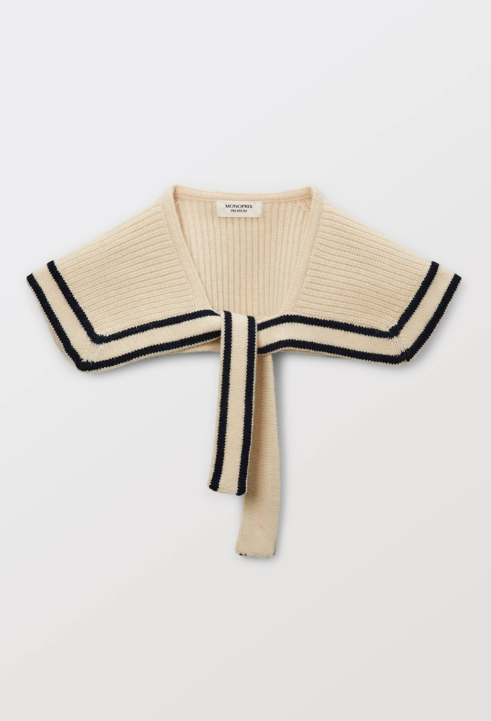 Col claudine en laine, Beige clair, large image number 1