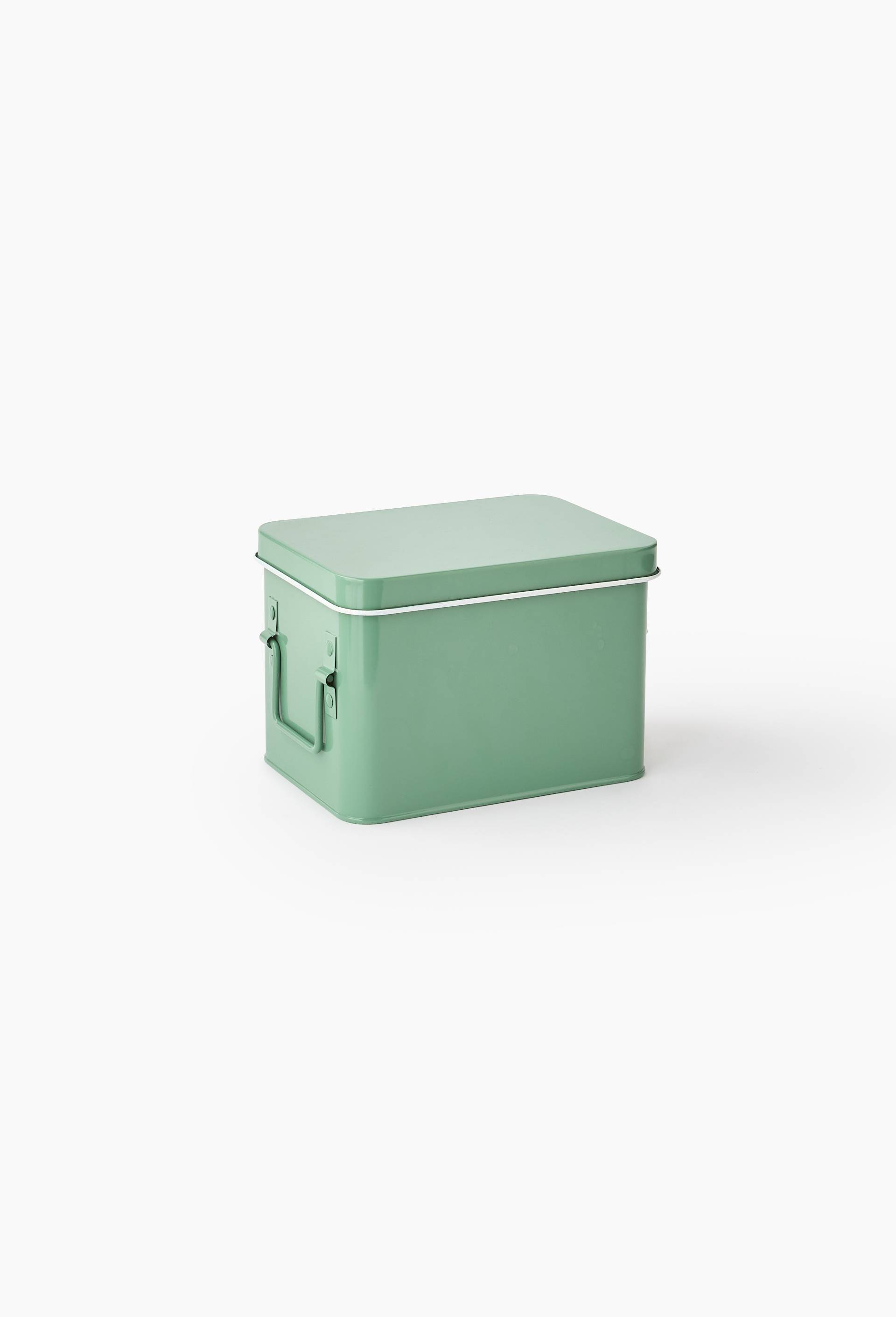 Boite de rangement,  20xH20,4cm, en fer, Vert, large image number 0.0