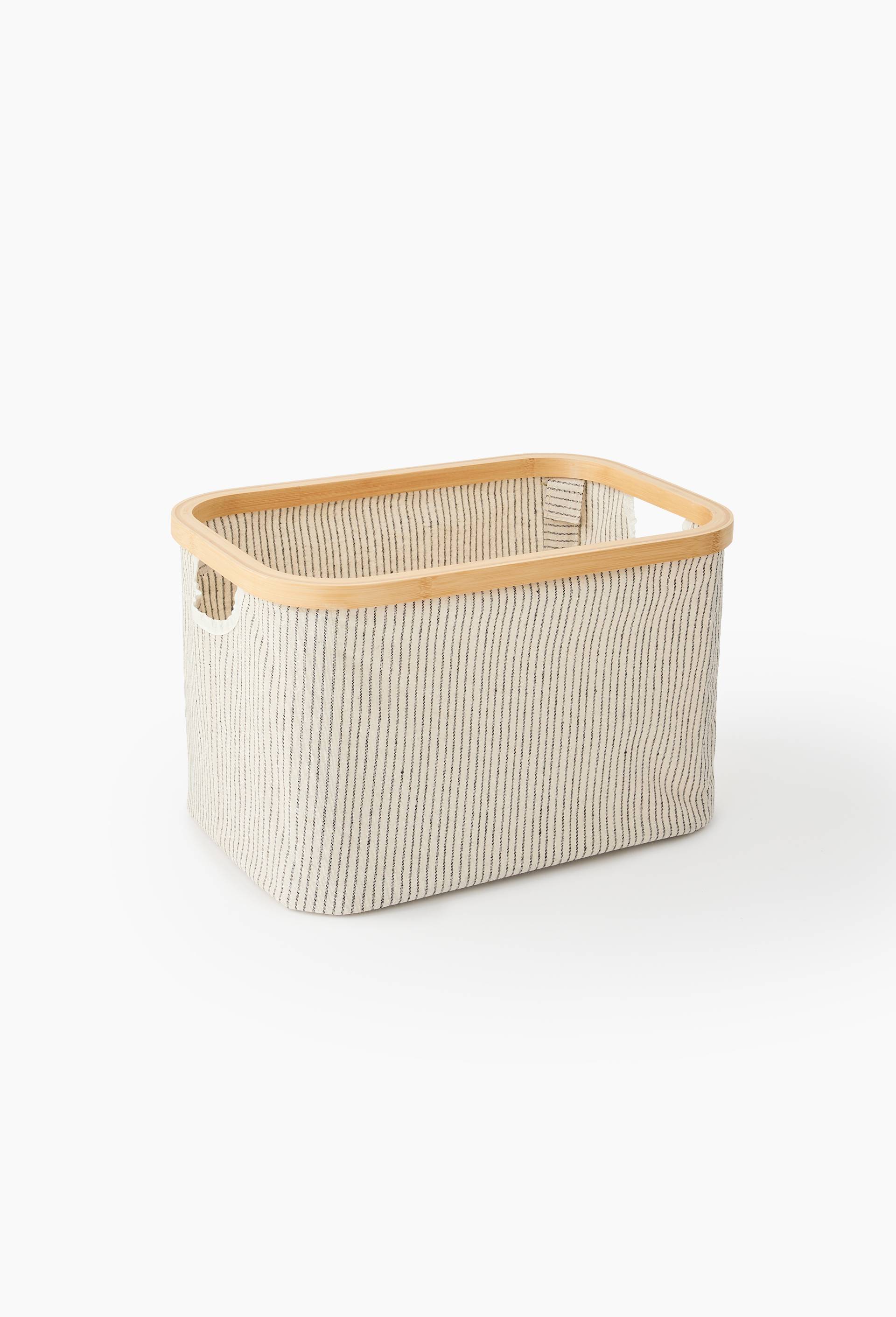 Panier de rangement, en polyester, Ecru, large image number 0