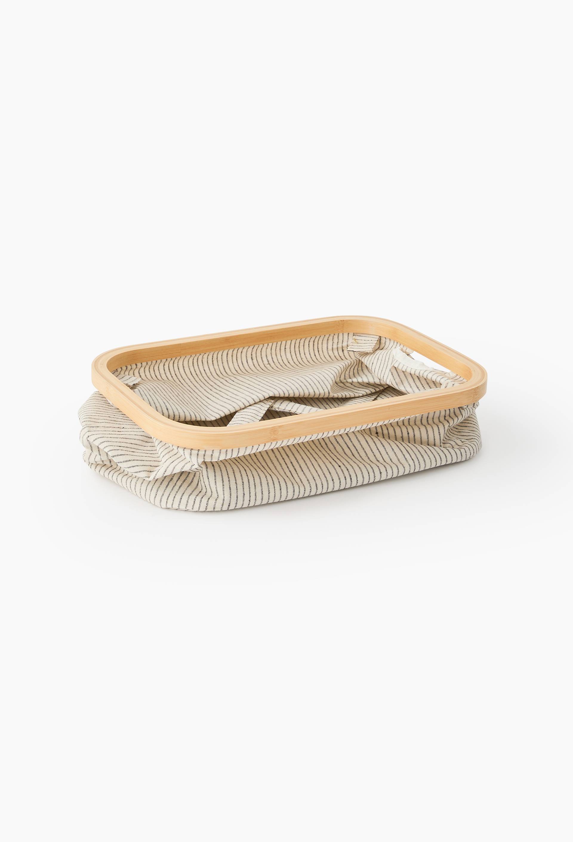 Panier de rangement, en polyester, Ecru, large image number 1