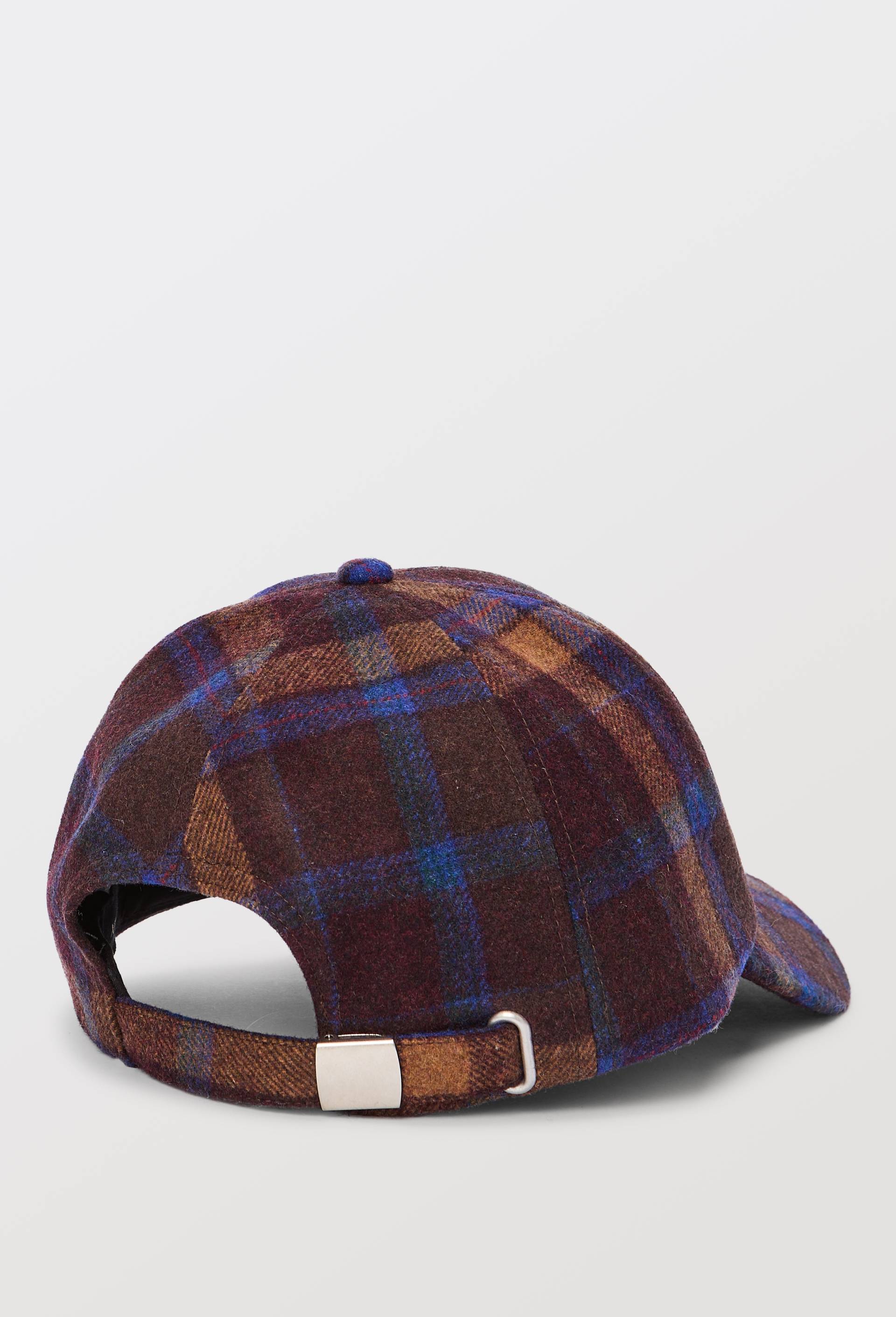 Casquette &agrave; carreaux contenant de la laine, Brun fonc&eacute;, large image number 1.0
