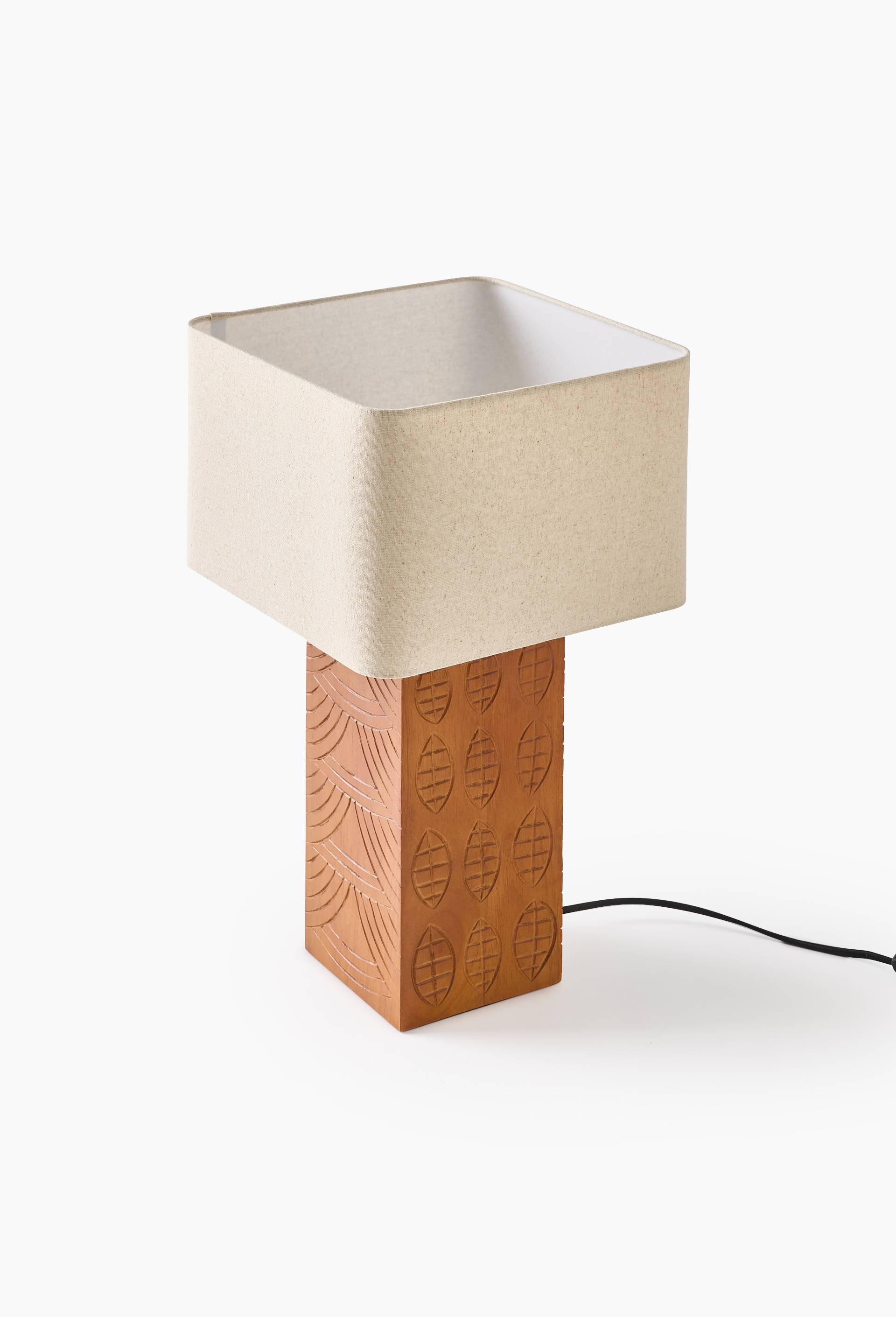 Lampe pied en bois, 30x30x51,5 cm - MAISON CH&Acirc;TEAU ROUGE x MONOPRIX, Multicolore, large image number 0