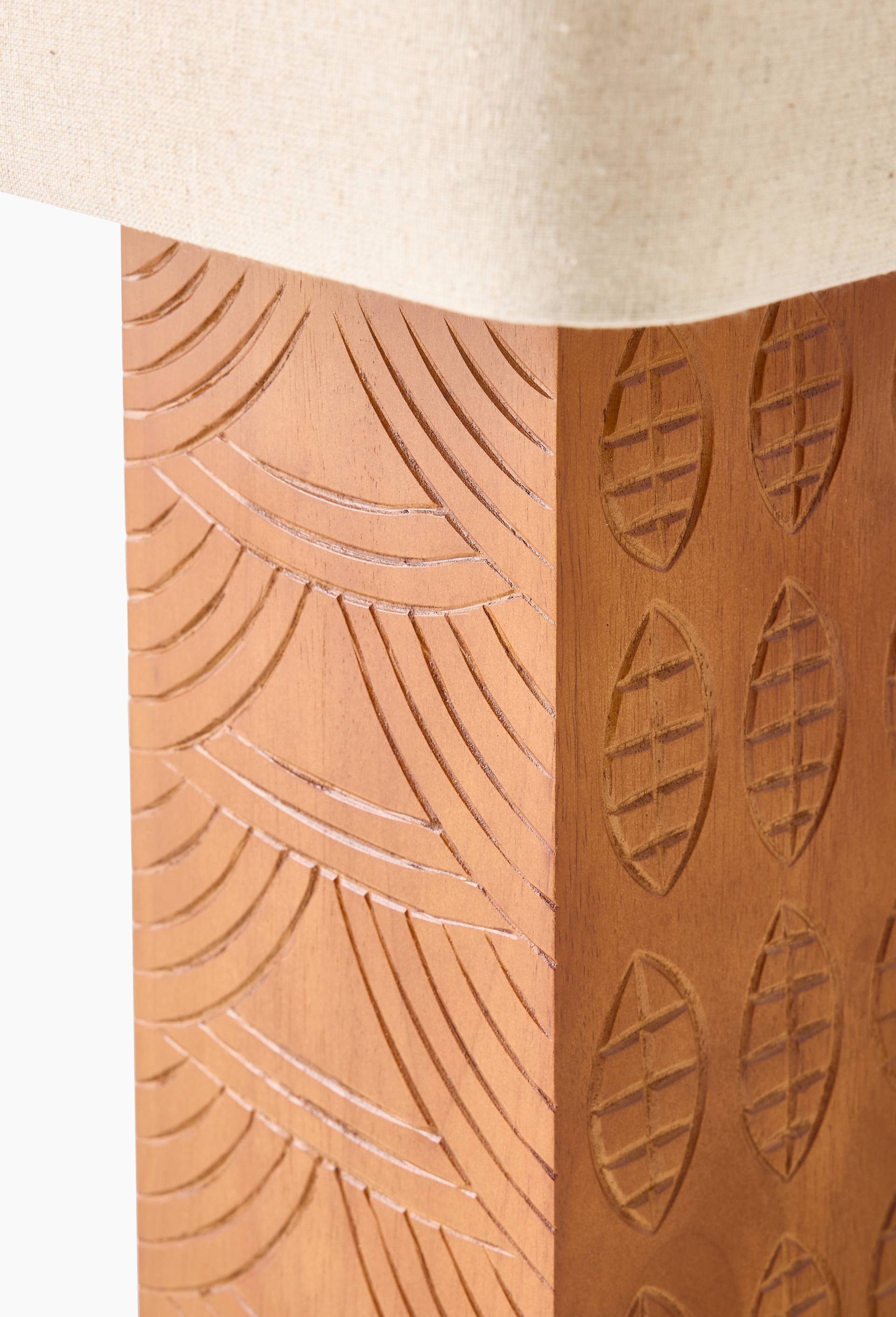 Lampe pied en bois, 30x30x51,5 cm - MAISON CH&Acirc;TEAU ROUGE x MONOPRIX, Multicolore, large image number 1.0