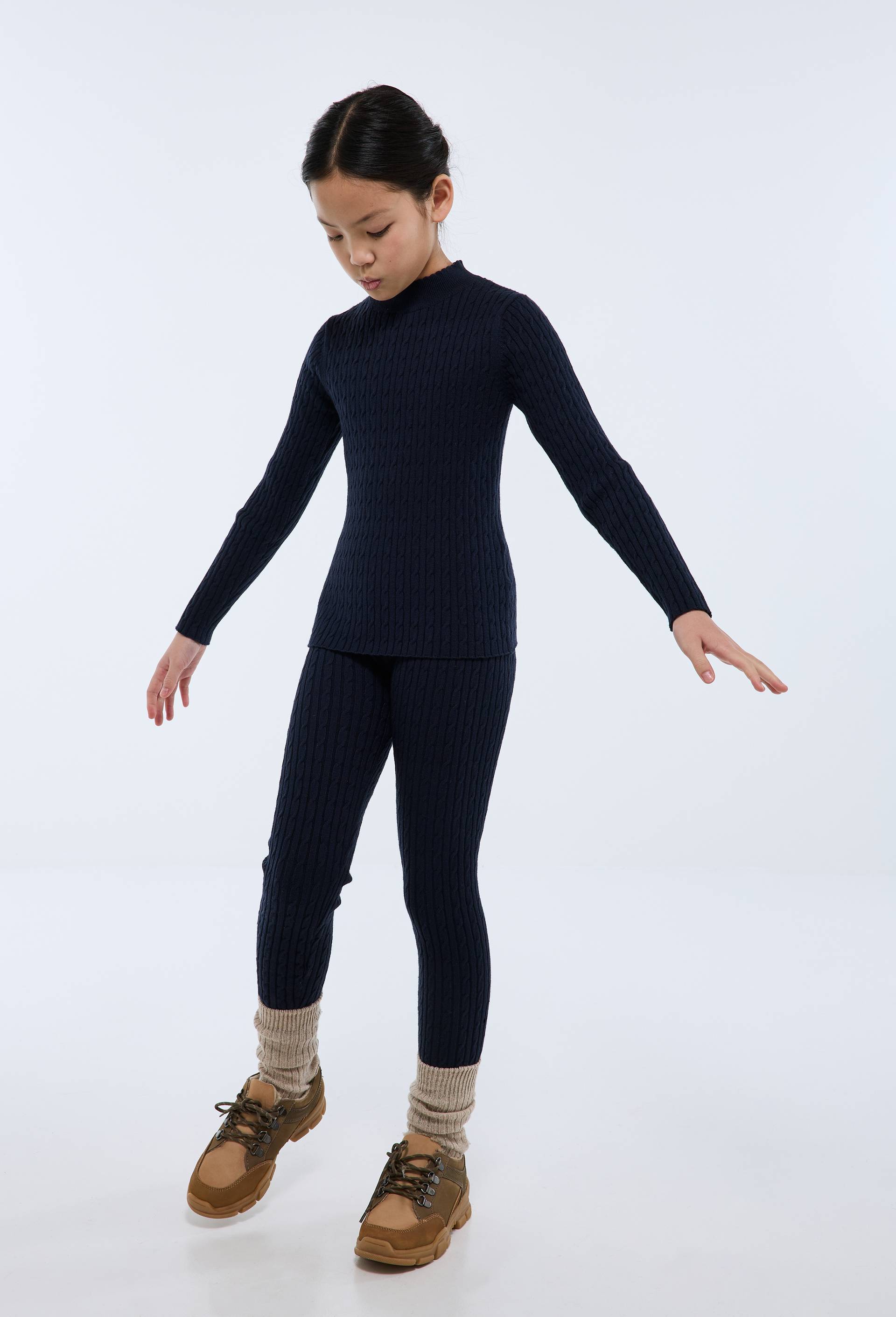 Legging uni torsad&eacute;, Bleu fonc&eacute;, large image number 0