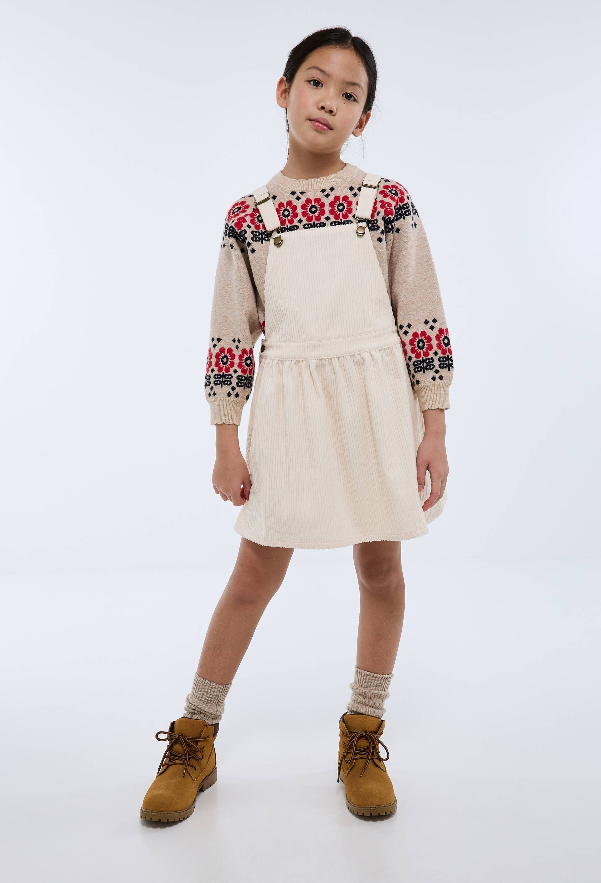 Robe salopette uni, Beige, large image number 1