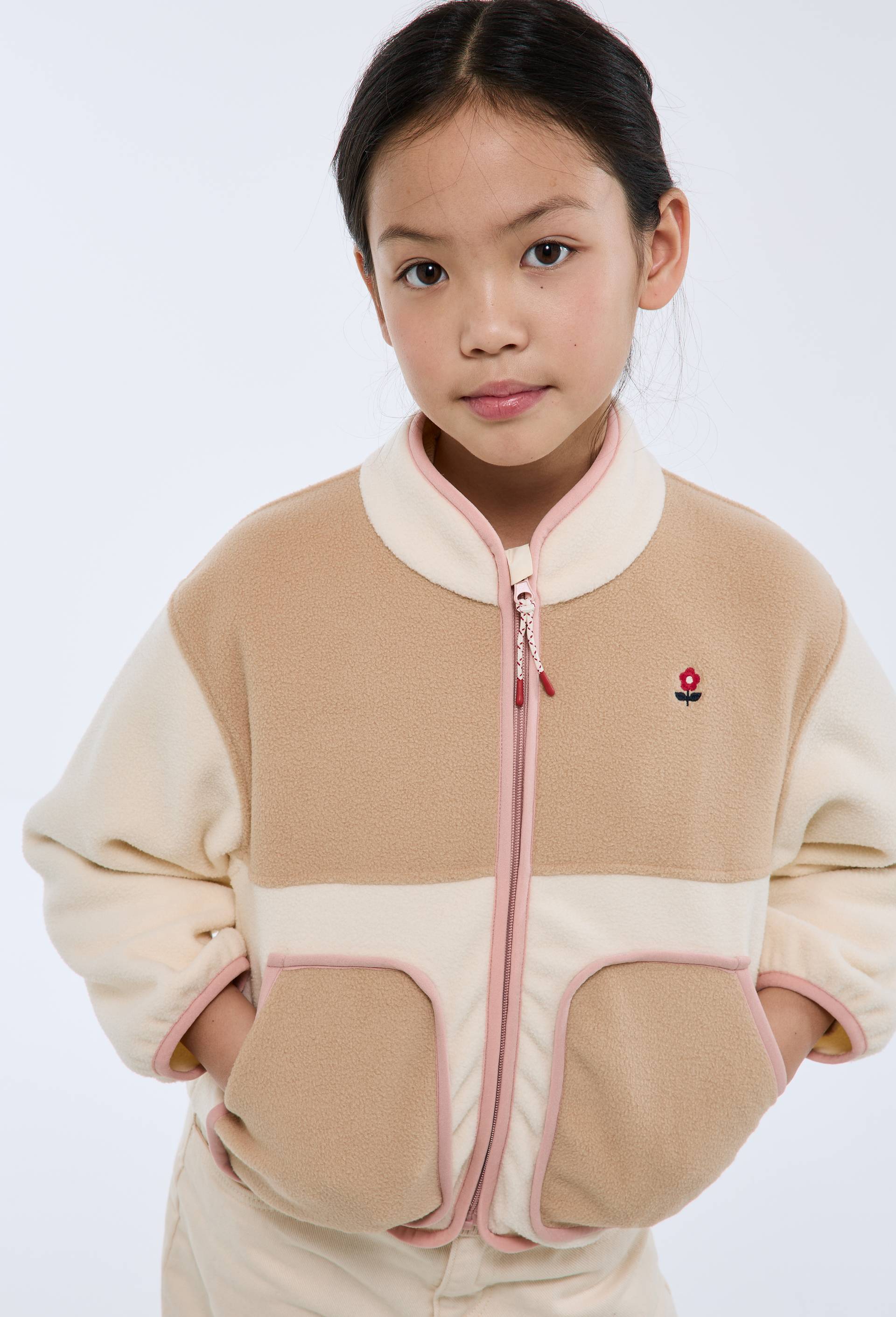 Veste imprim&eacute;e matelass&eacute;e, Beige clair, large image number 1