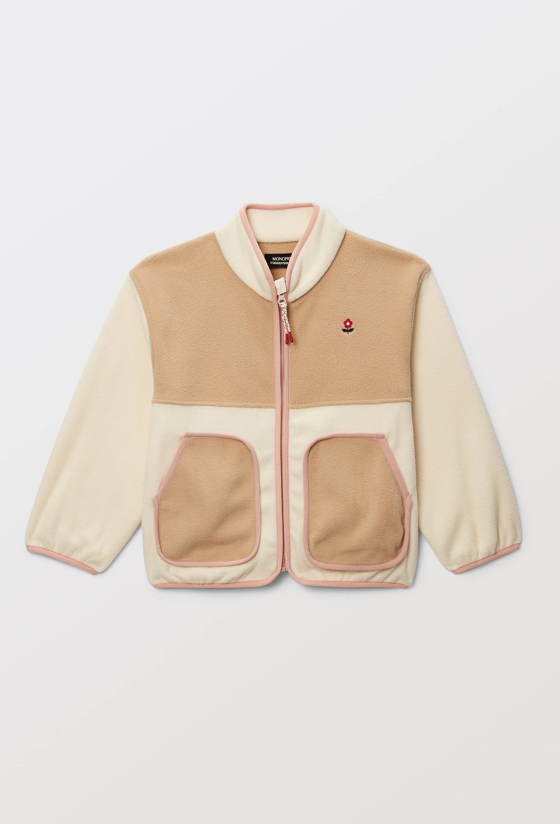Veste imprim&eacute;e matelass&eacute;e, Beige clair, large image number 2