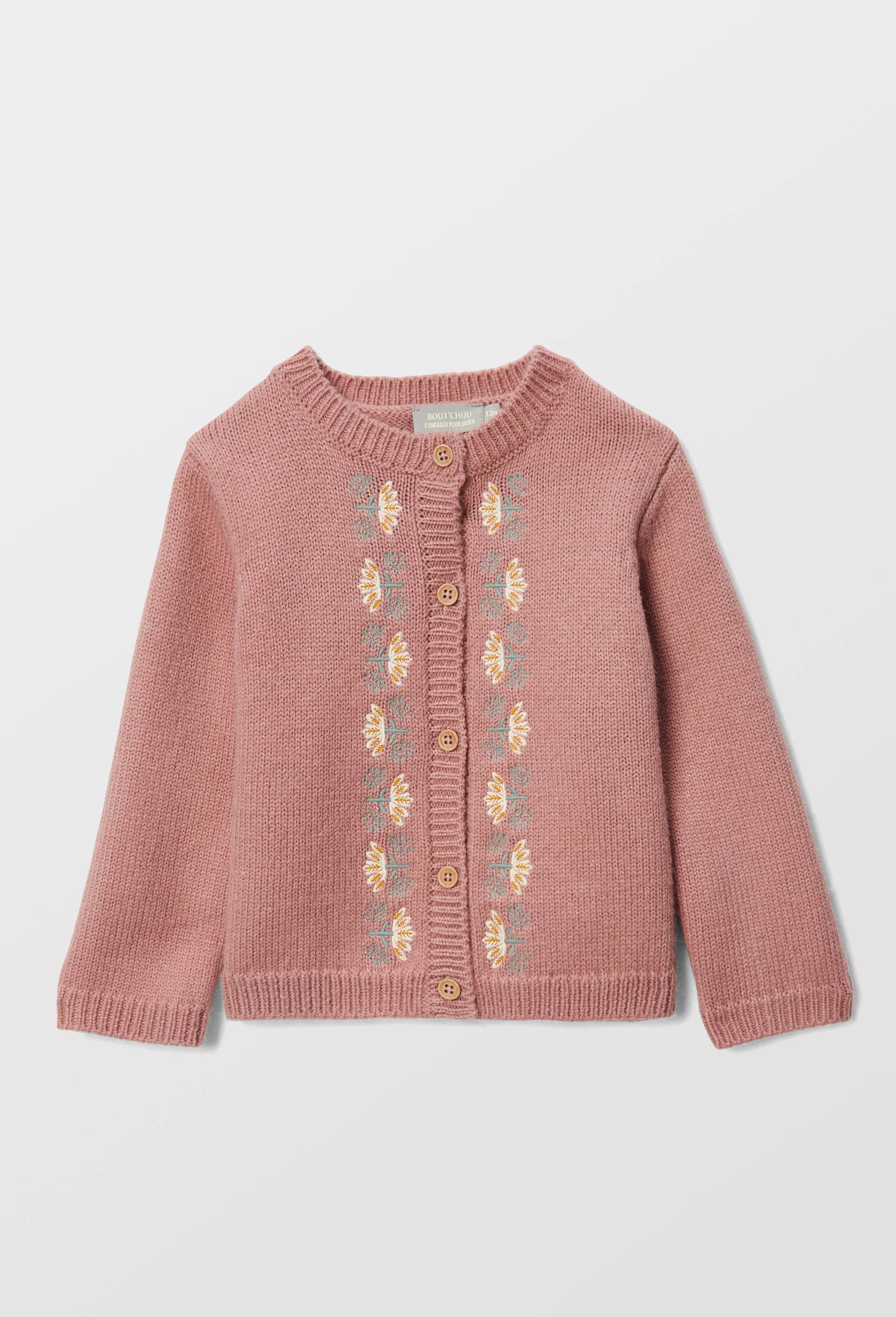 Cardigan tricot fantaisie, Rose, large image number 1