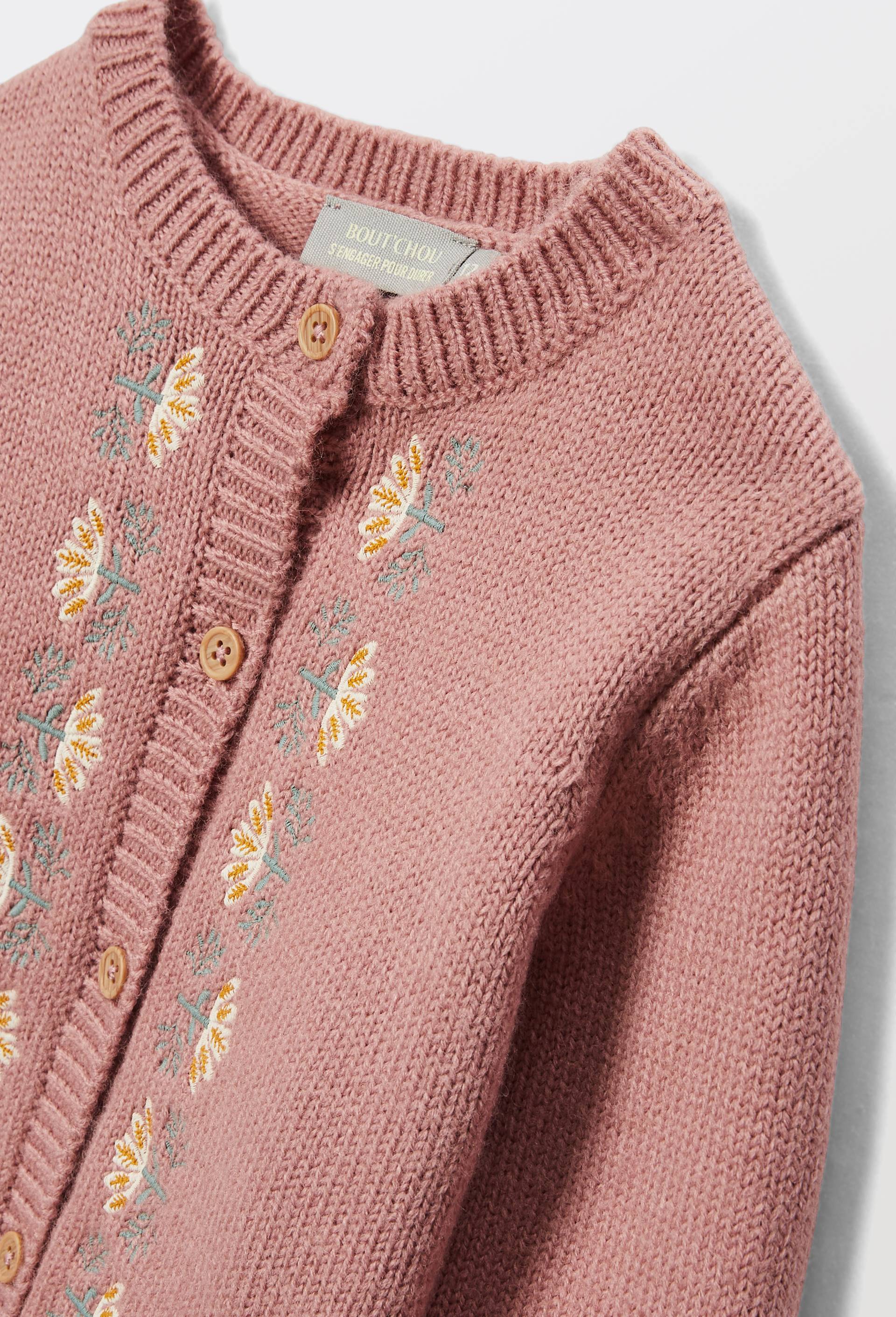 Cardigan tricot fantaisie, Rose, large image number 3