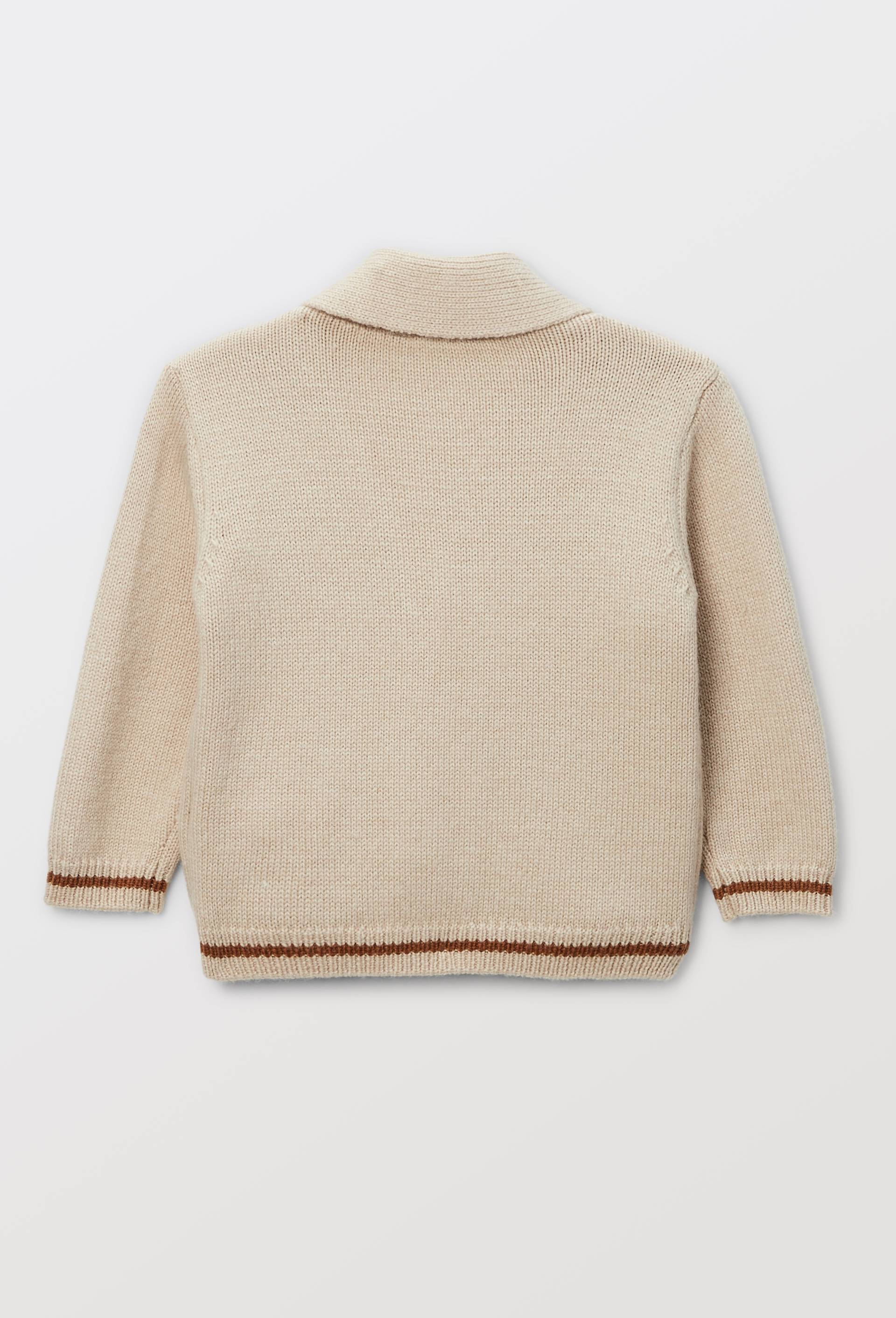 Cardigan tricot brod&eacute;, Beige, large image number 1