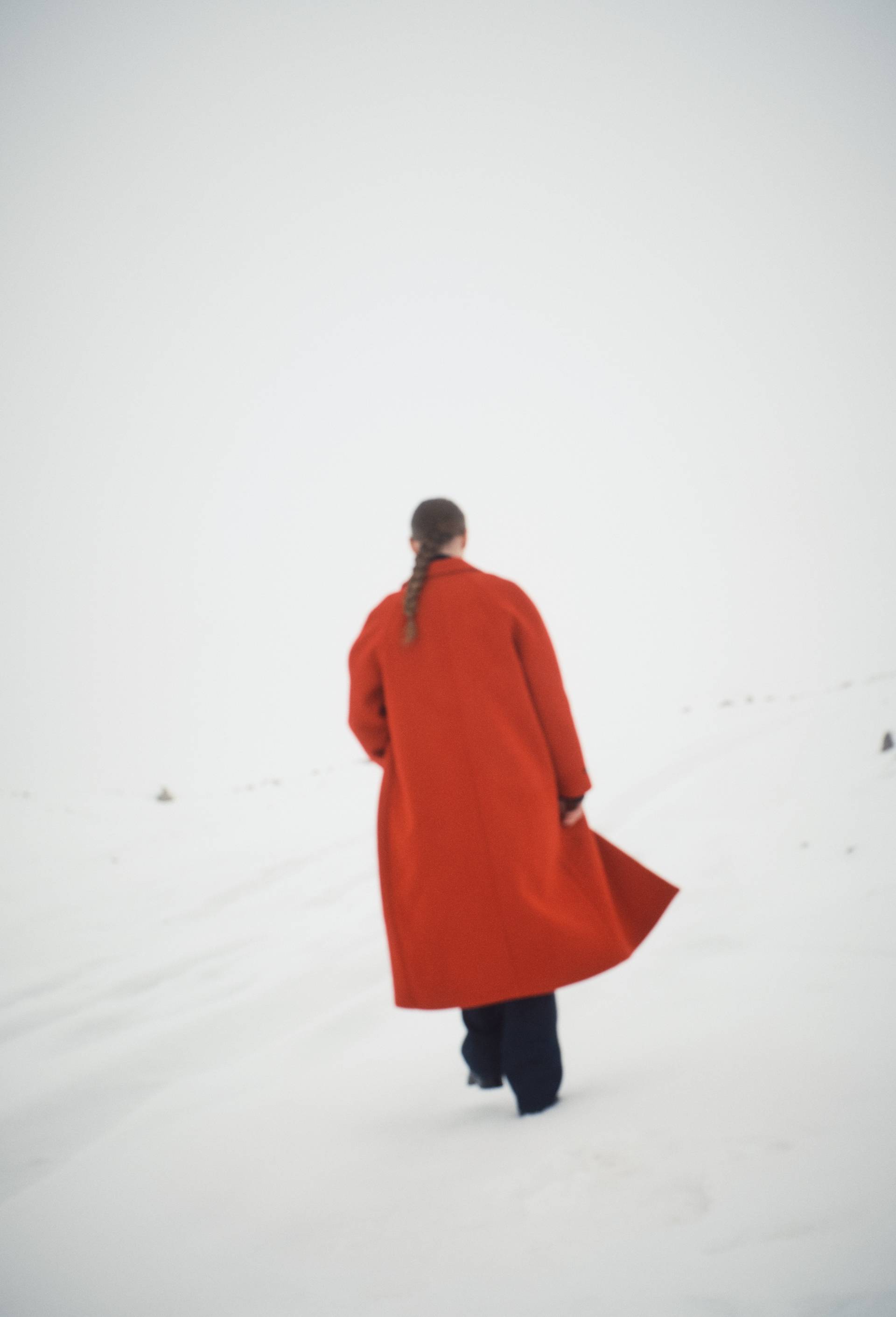 Manteau long uni contenant de la laine, Rouge, large image number 1