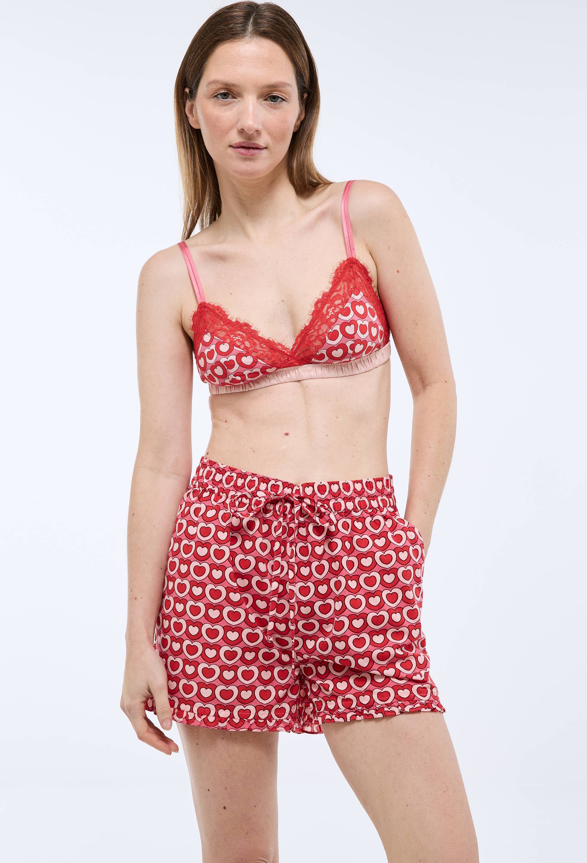 Short en voile de coton BIO GOTS, Rouge, large image number 1