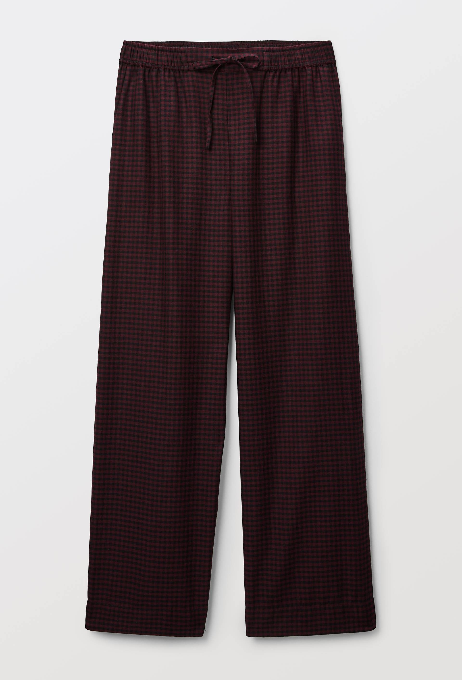 Pantalon vichy en coton gratt&eacute; bio GOTS, Noir, large image number 2.0