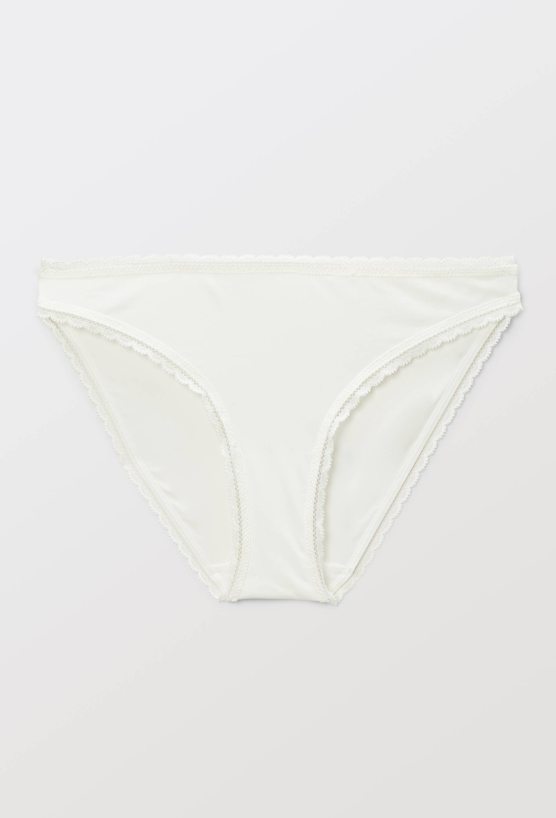 Culotte ALMA en microfibre et dentelle, Ecru, large image number 2