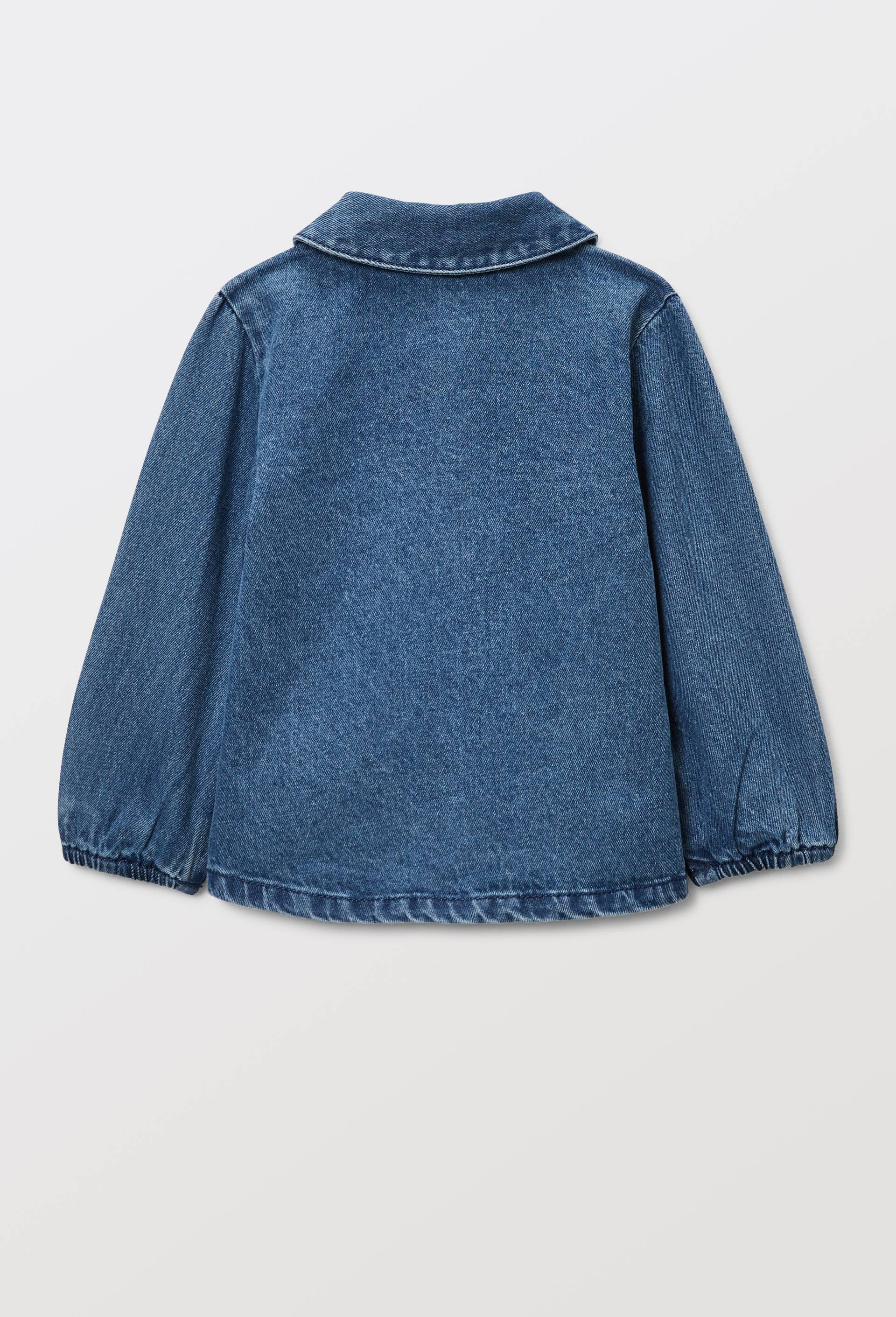 Chemise manches longues unie en coton, Bleu fonc&eacute;, large image number 1