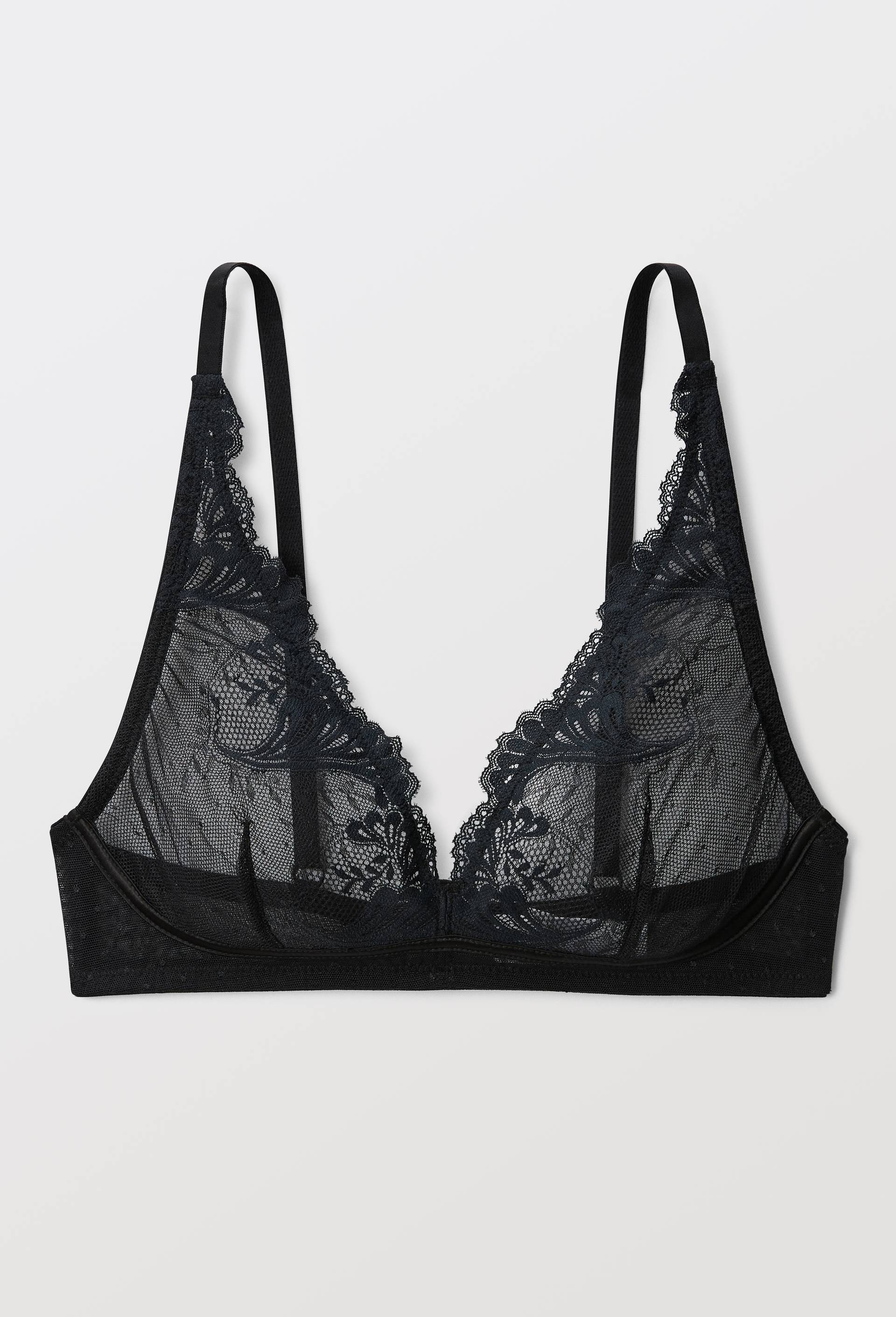 Soutien-gorge triangle foulard BETTY en dentelle, Noir, large image number 3