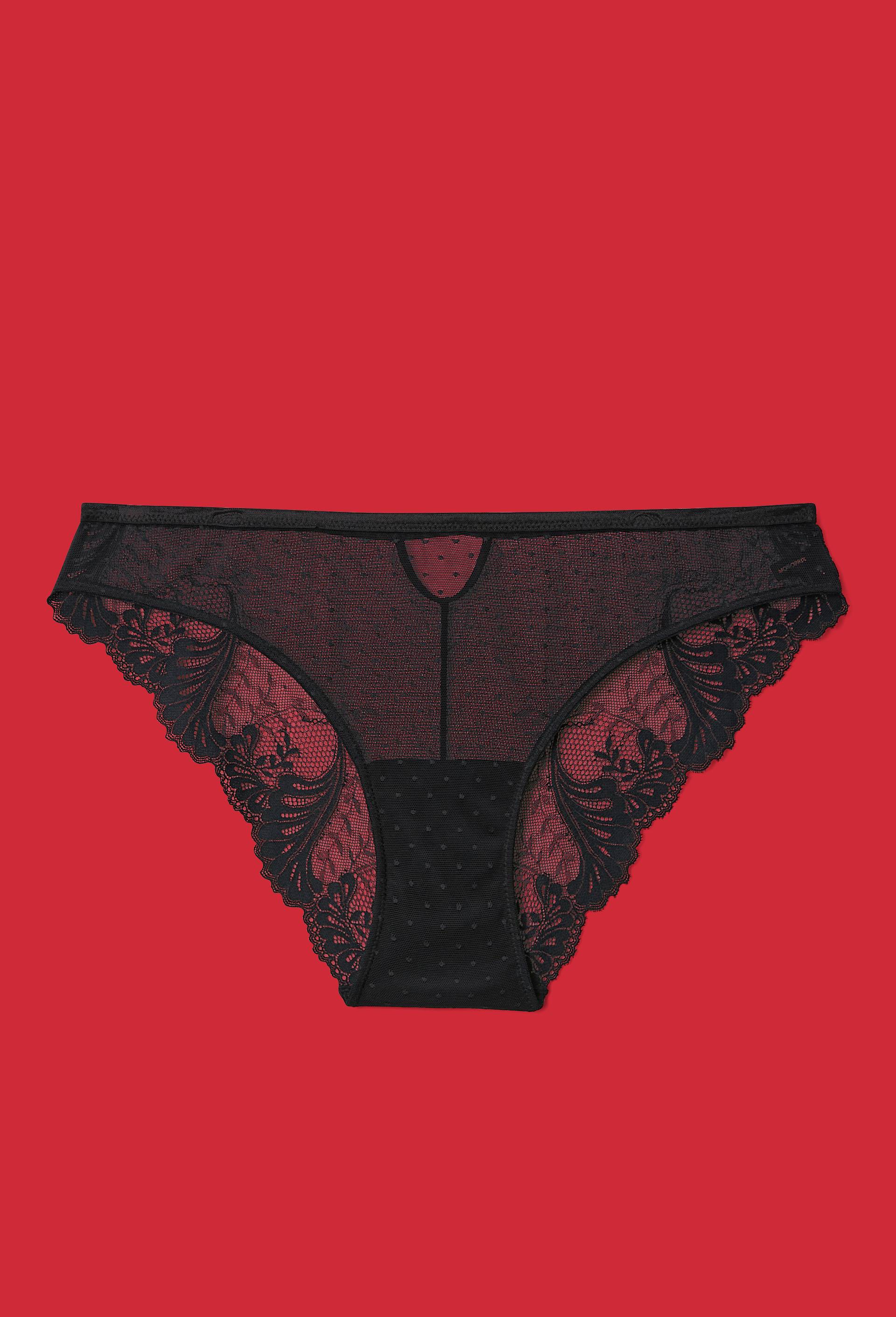 Culotte BETTY en dentelle, Noir, large image number 0.0