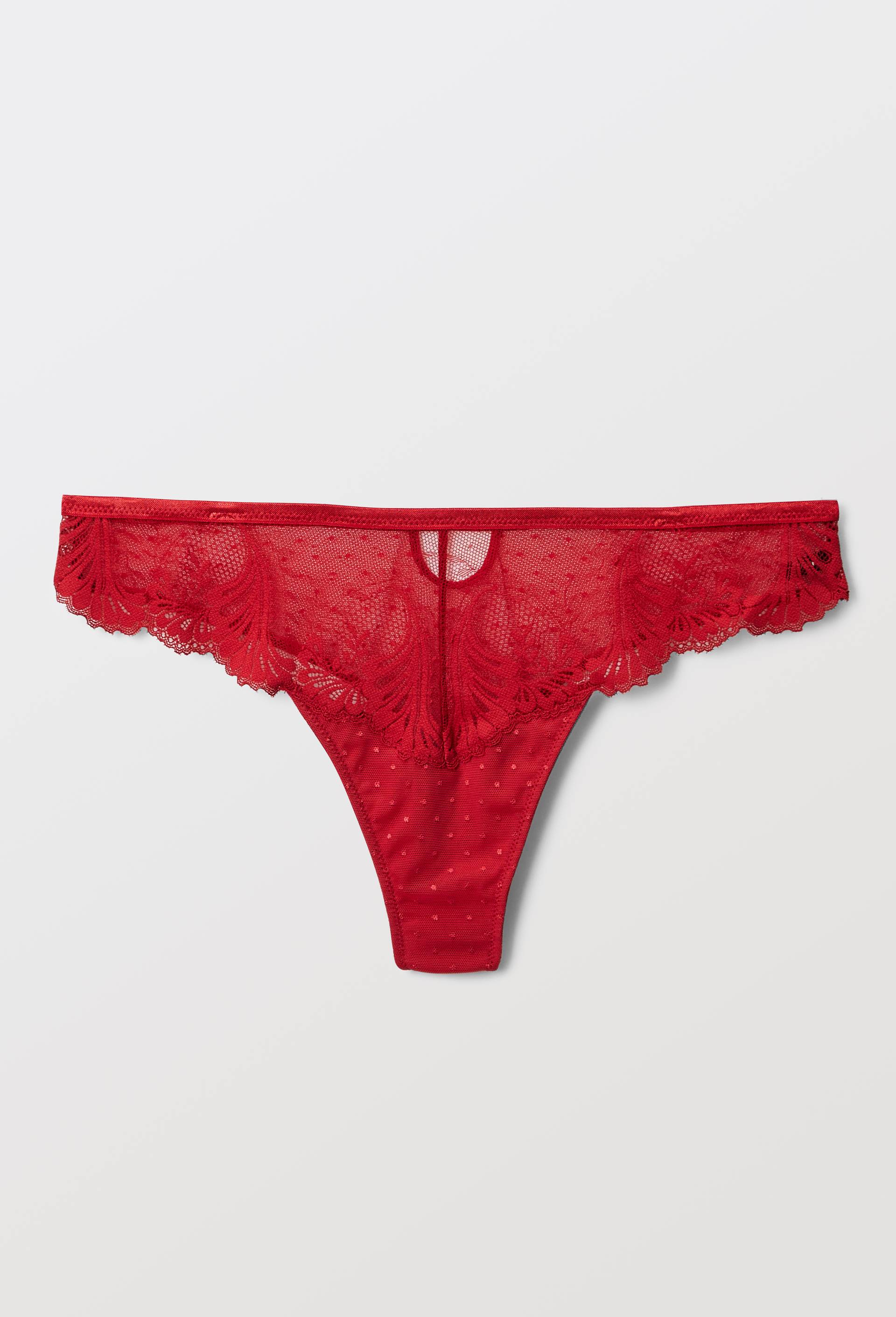 Tanga BETTY en dentelle, Rouge, large image number 3