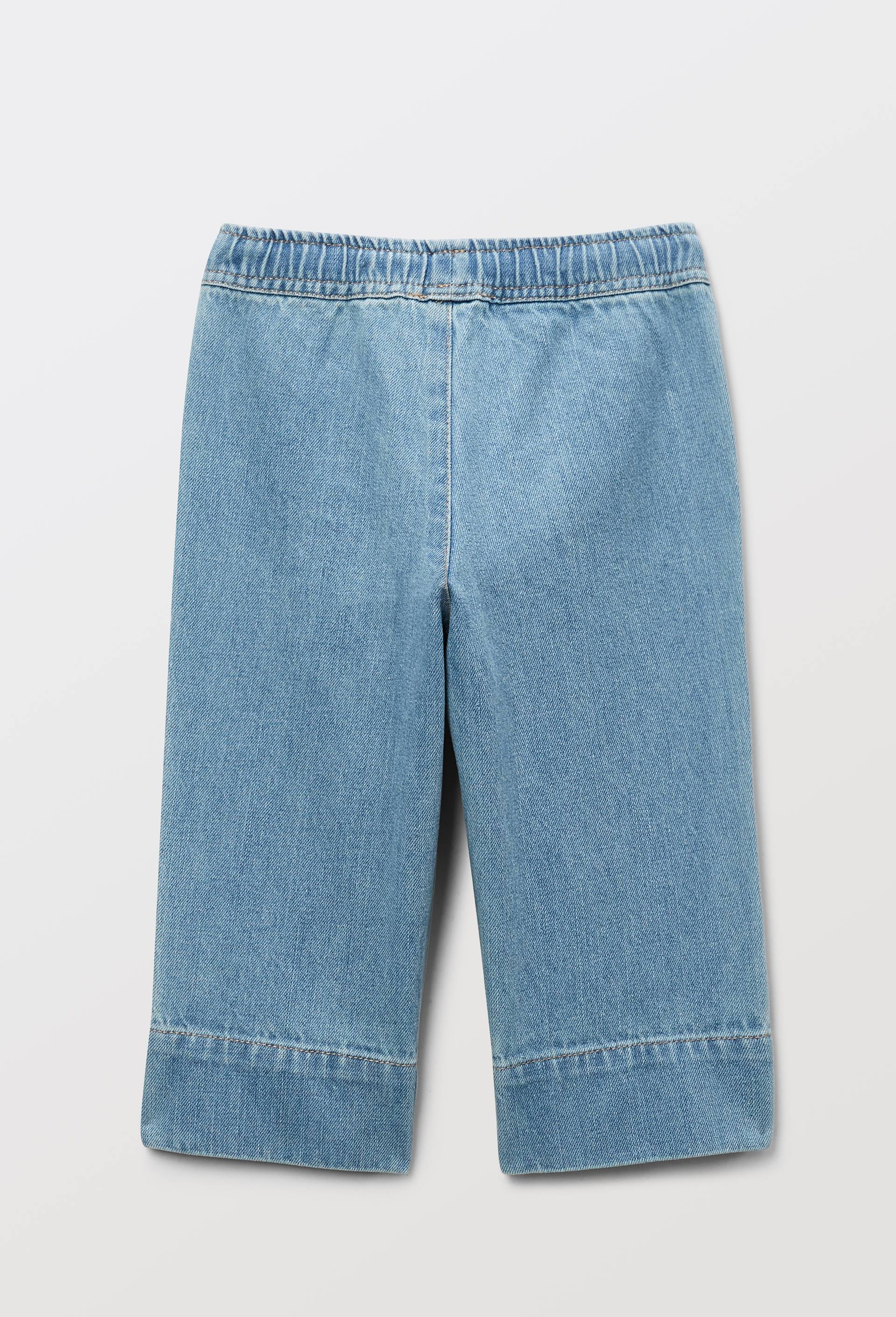 Jean taille &eacute;lastique large en coton BIO GOTS, Bleu fonc&eacute;, large image number 2