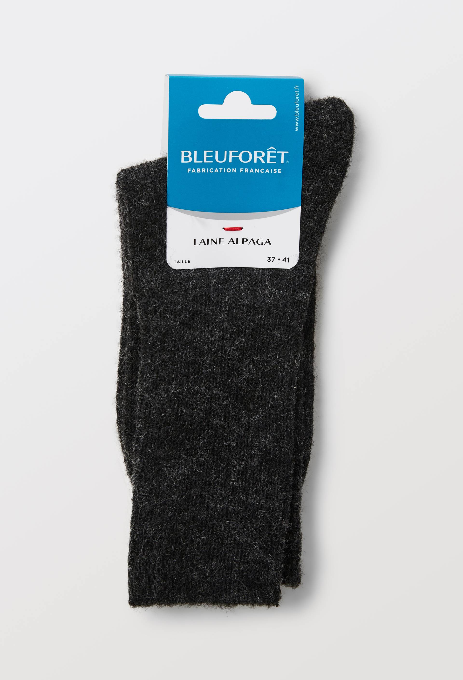 Chaussettes en laine et Alpaga BLEUFORET, Gris fonc&eacute;, large image number 3