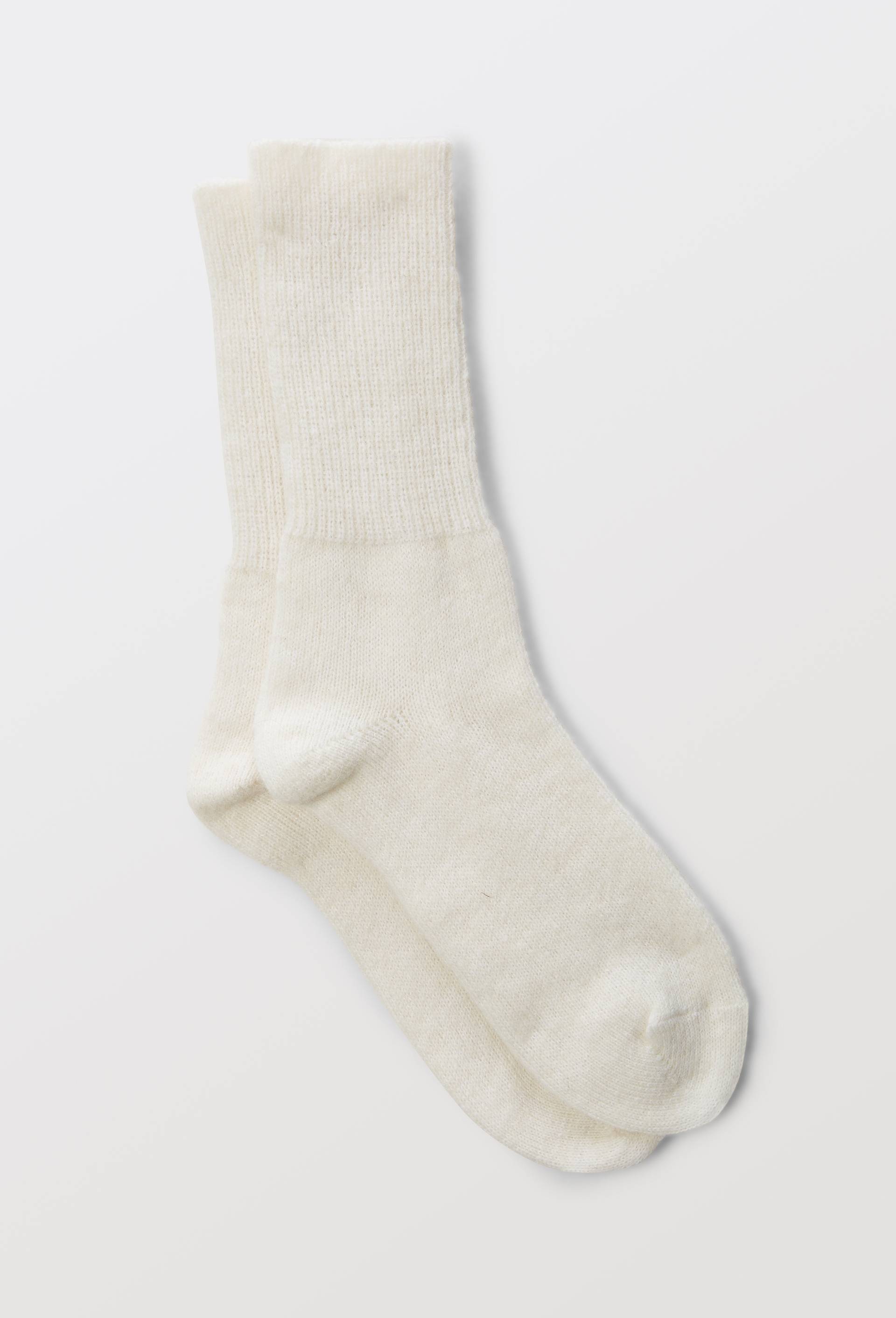 Chaussettes en laine et Alpaga BLEUFORET, Ecru, large image number 0.0