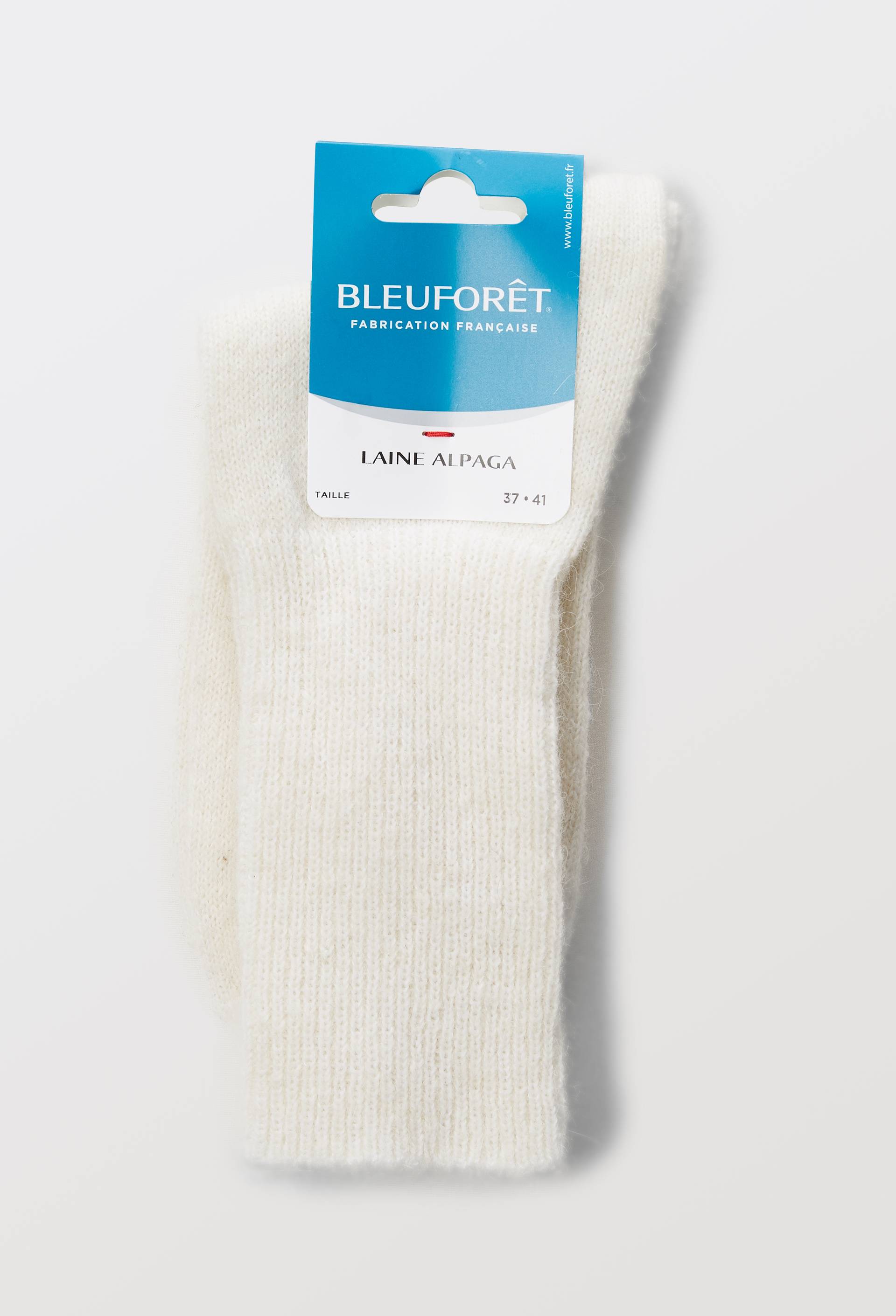 Chaussettes en laine et Alpaga BLEUFORET, Ecru, large image number 3