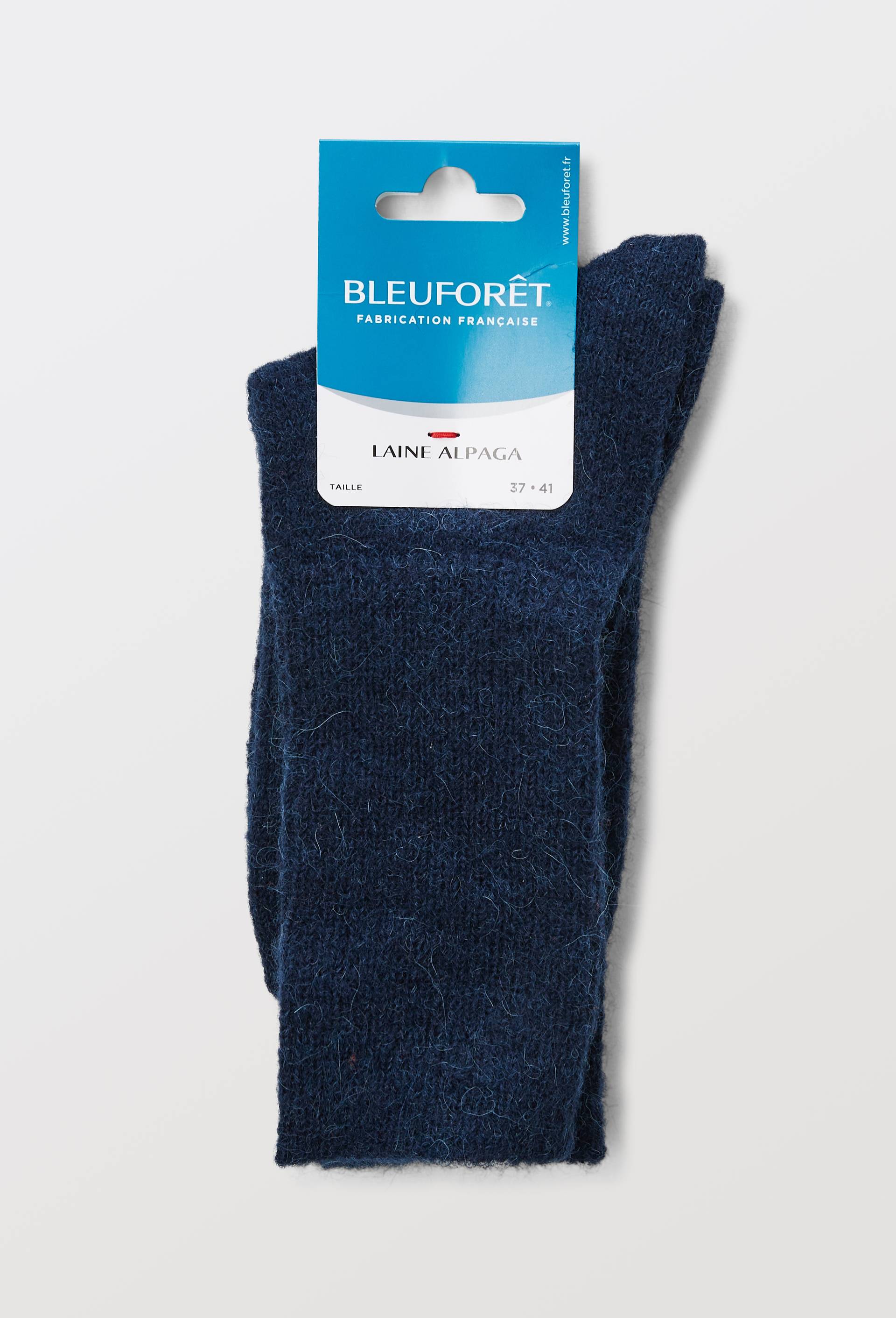 Chaussettes en laine et Alpaga BLEUFORET, Bleu fonc&eacute;, large image number 3