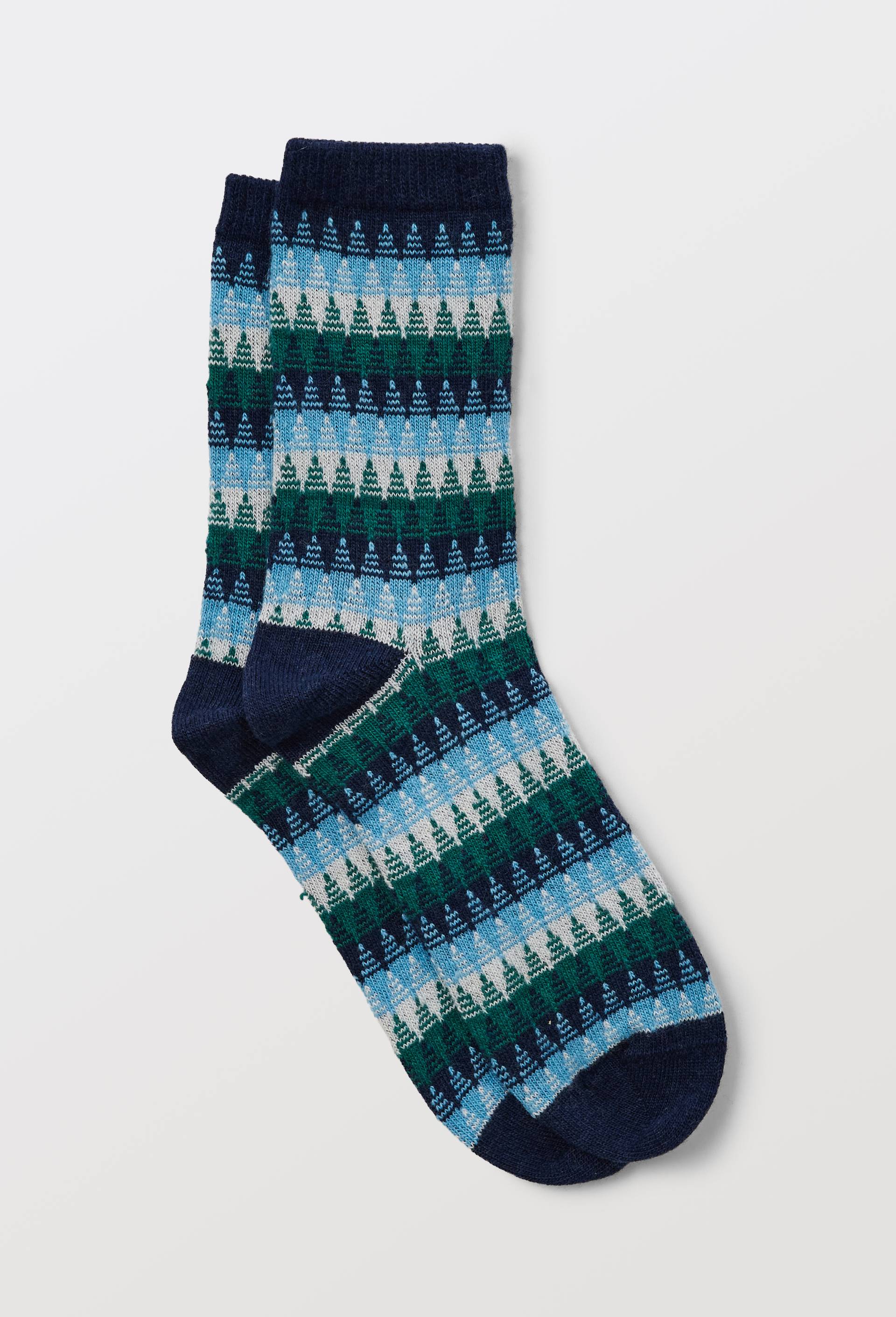 Chaussettes en laine contenant du cachemire BLEUFORET, Bleu fonc&eacute;, large image number 1
