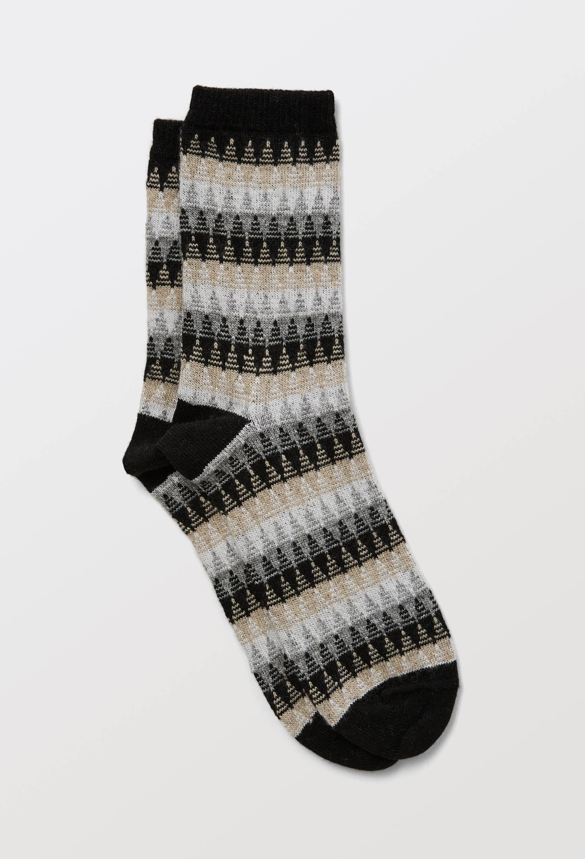 Chaussettes en laine contenant du cachemire BLEUFORET, Noir, large image number 1.0