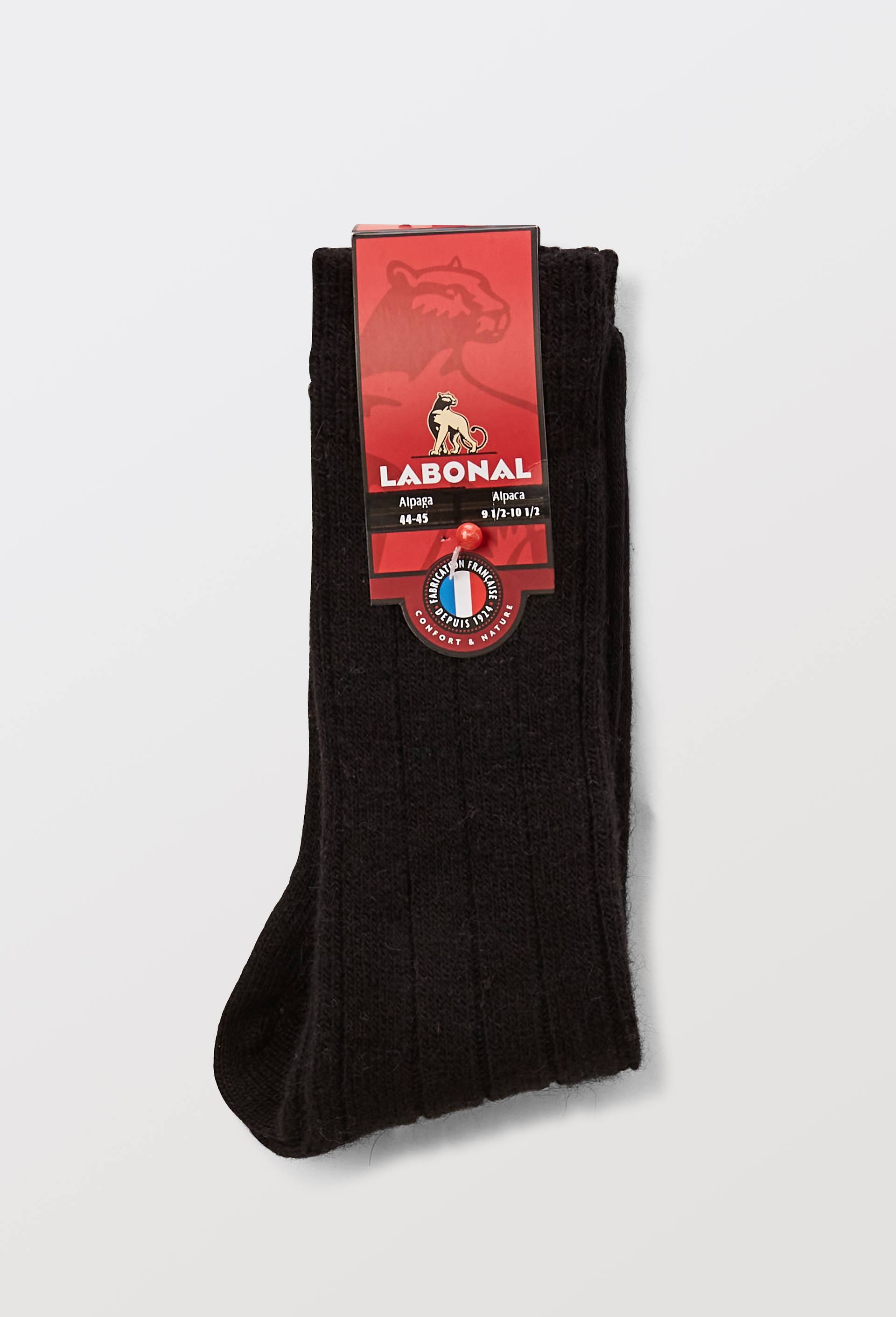 Chaussettes Laine Alpaga, Noir, large image number 2.0