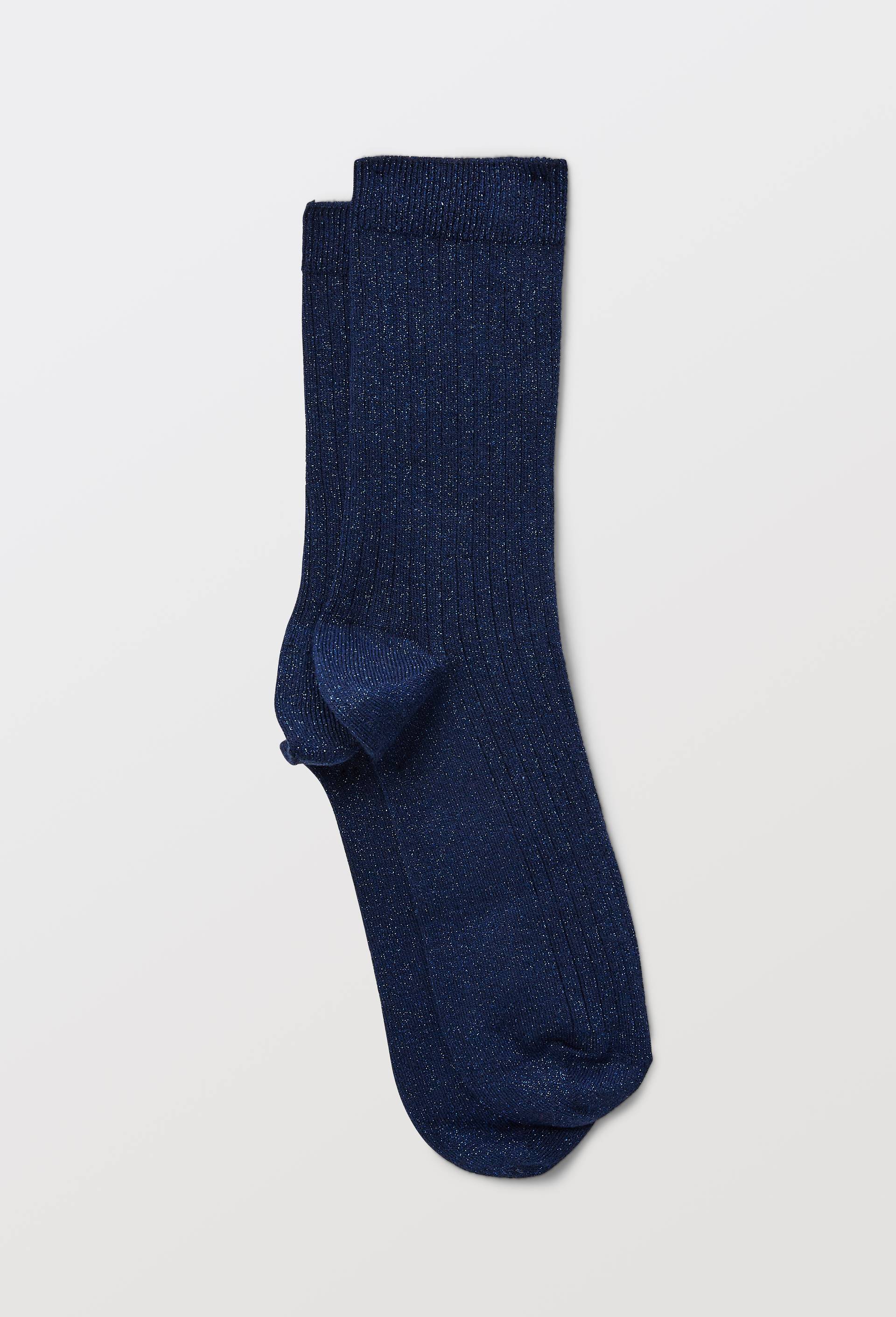 Chaussettes &agrave; c&ocirc;te en lurex BLEUFORET, Bleu, large image number 1