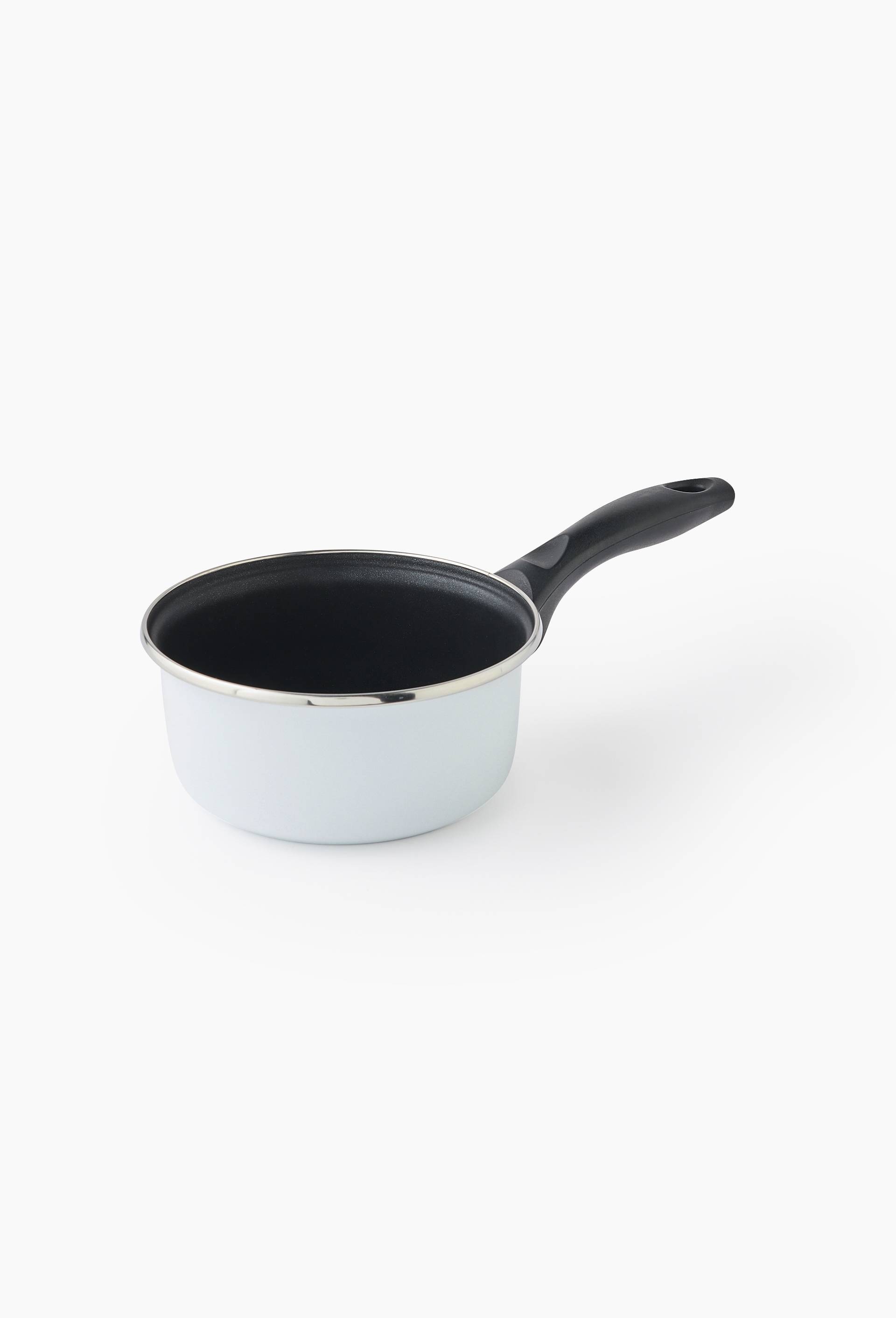 Casserole, 16cm, finition &eacute;maill&eacute;e, Blanc, large image number 0