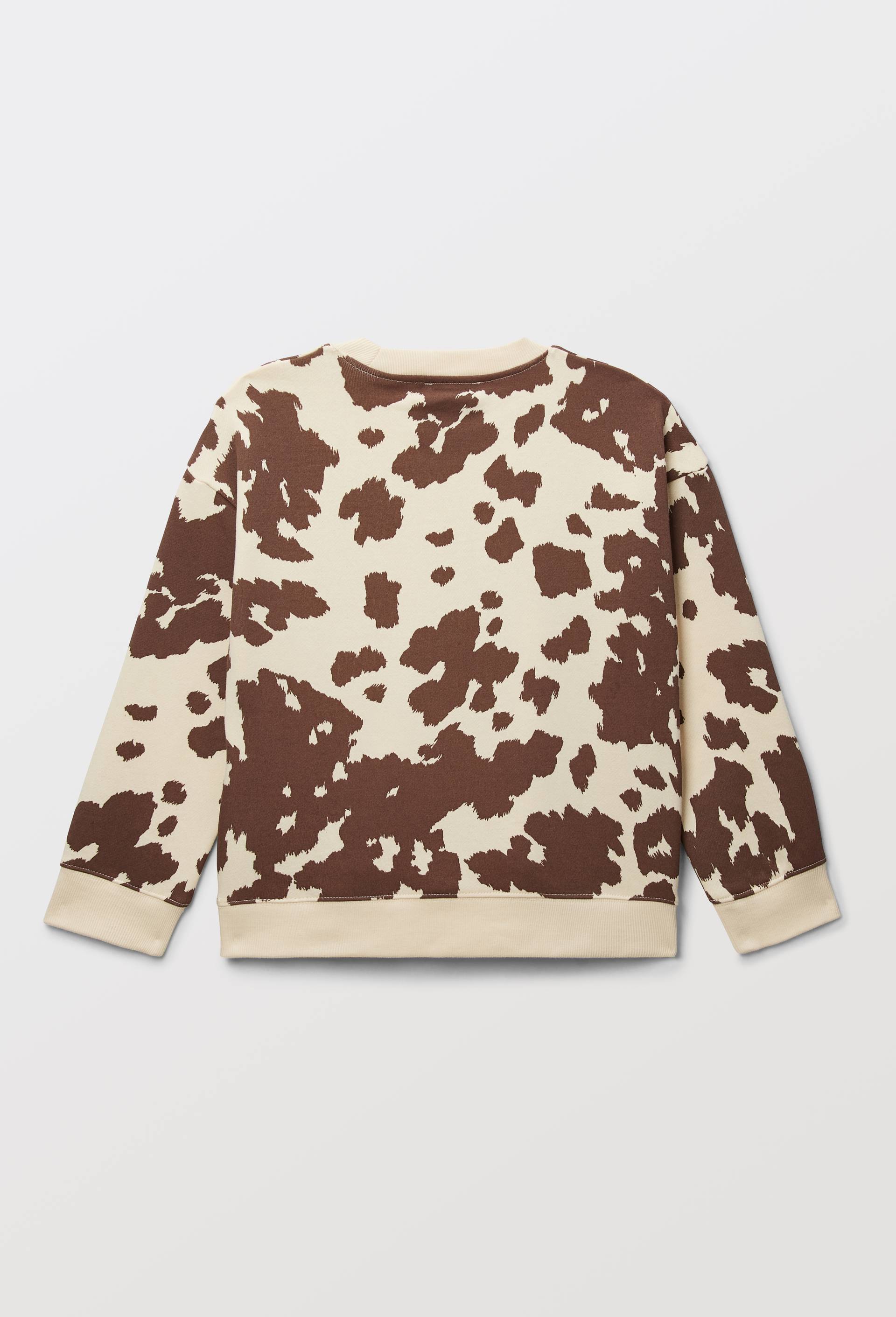 Sweat imprim&eacute; en coton BIO GOTS, Beige clair, large image number 3.0