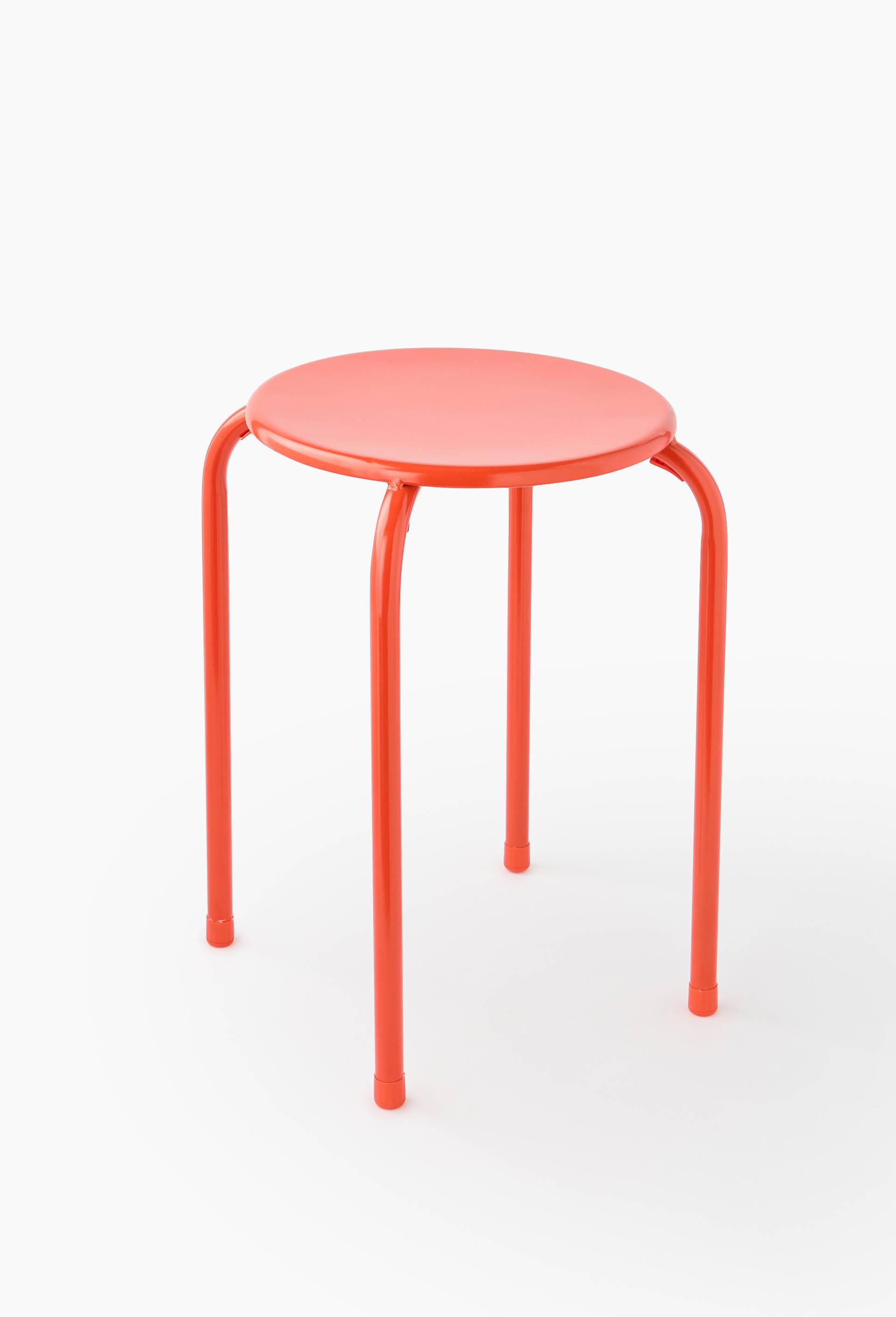 Tabouret empilable, 30xH45 cm, en m&eacute;tal, Orange, large image number 0.0