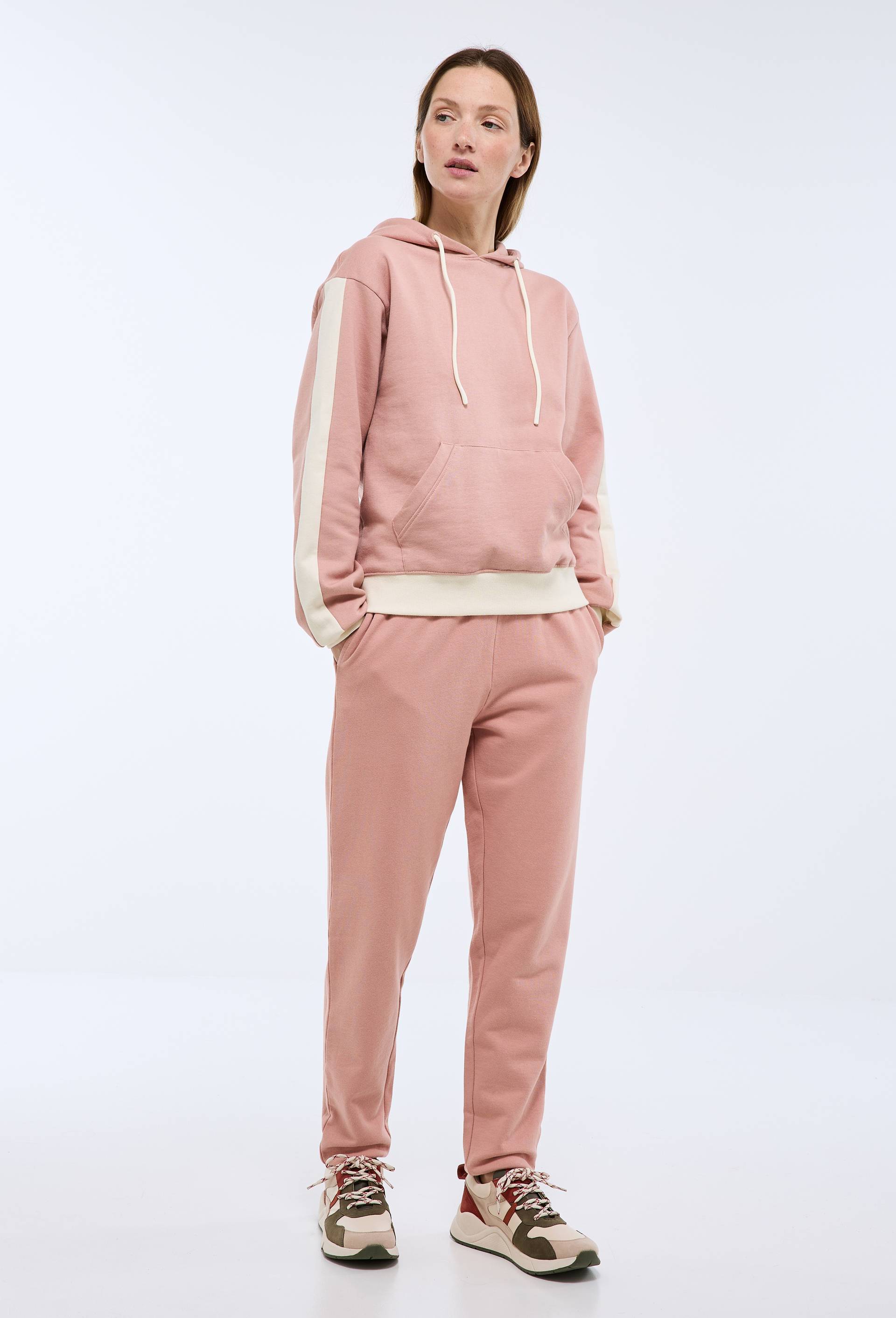 Pantalon de jogging en molleton de coton BIO GOTS, Rose, swatch image