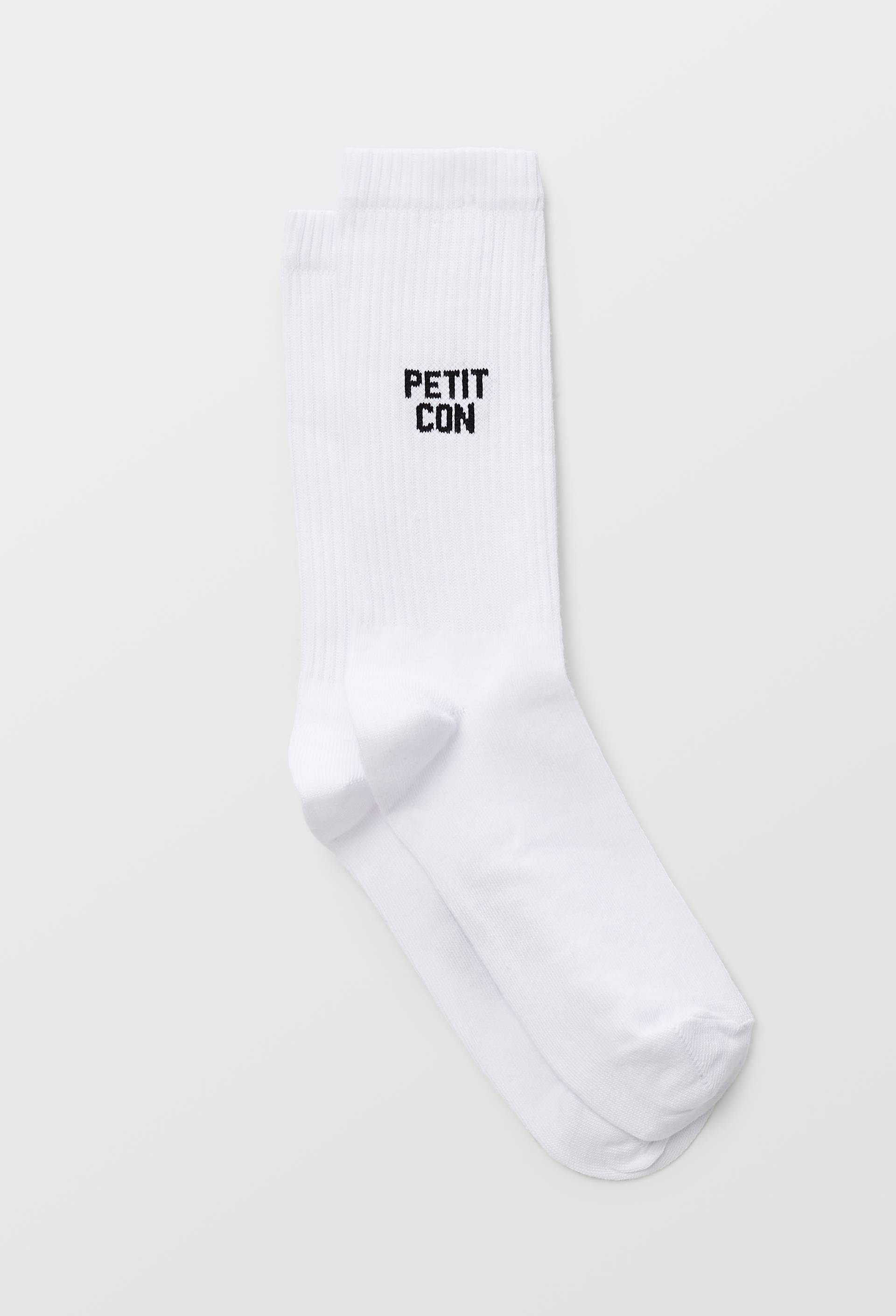 Chausettes en coton &agrave; texte "Petit Con", Blanc, large image number 0