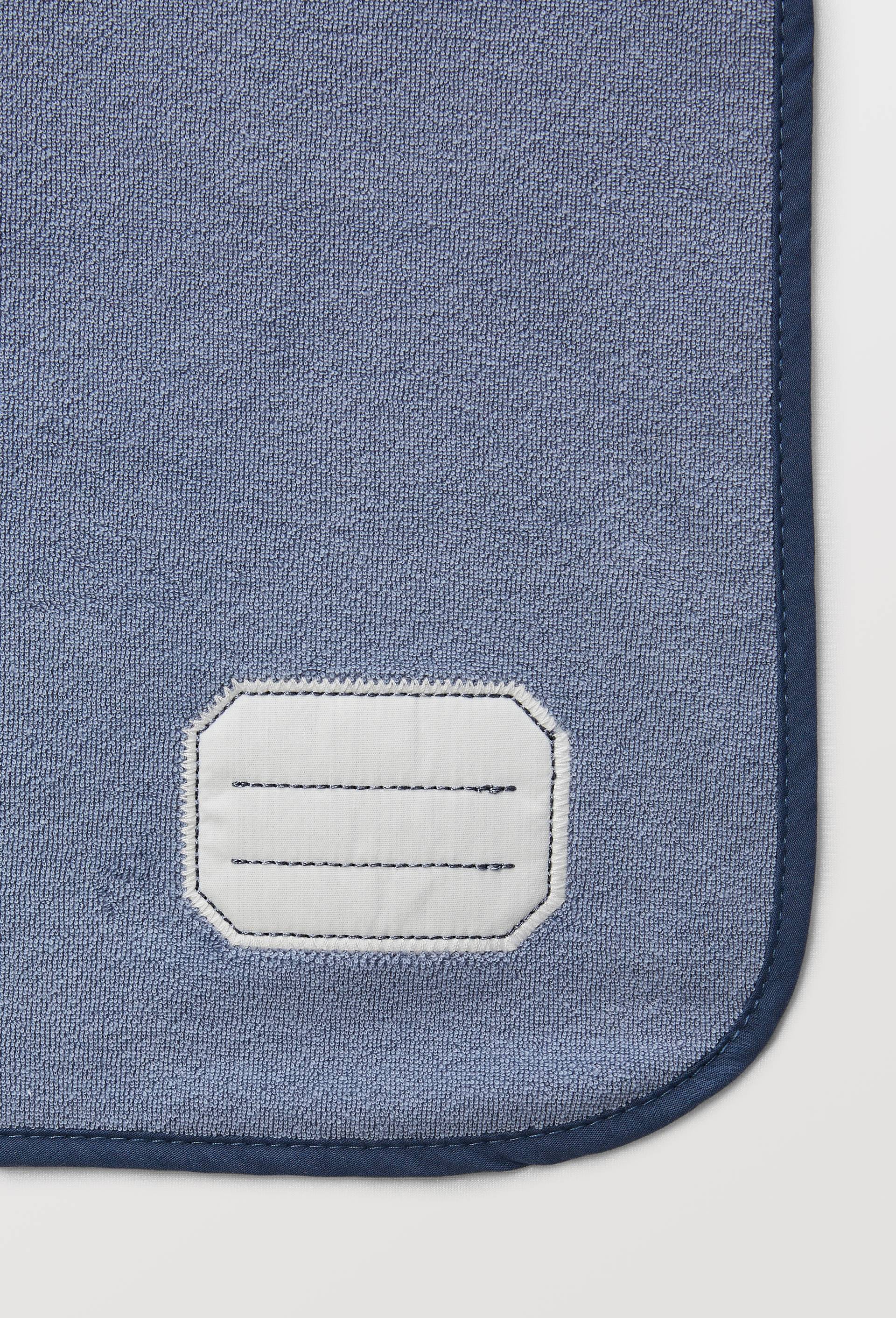Lot de 2 bavoirs contenant du coton BIO, certifi&eacute; OEKO-TEX, Bleu, large image number 2