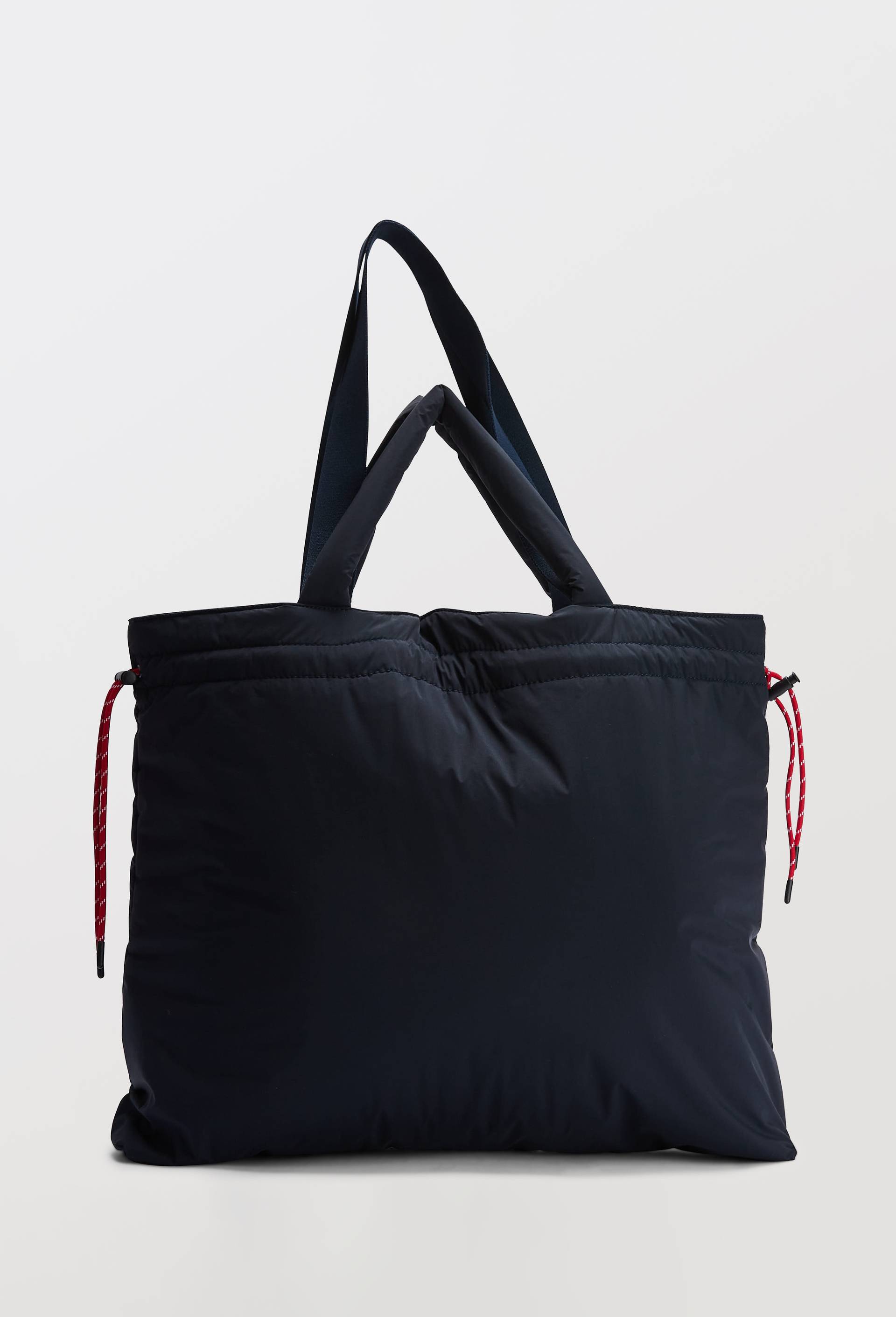 Cabas &agrave; cordes en polyester recycl&eacute;, Bleu fonc&eacute;, swatch image