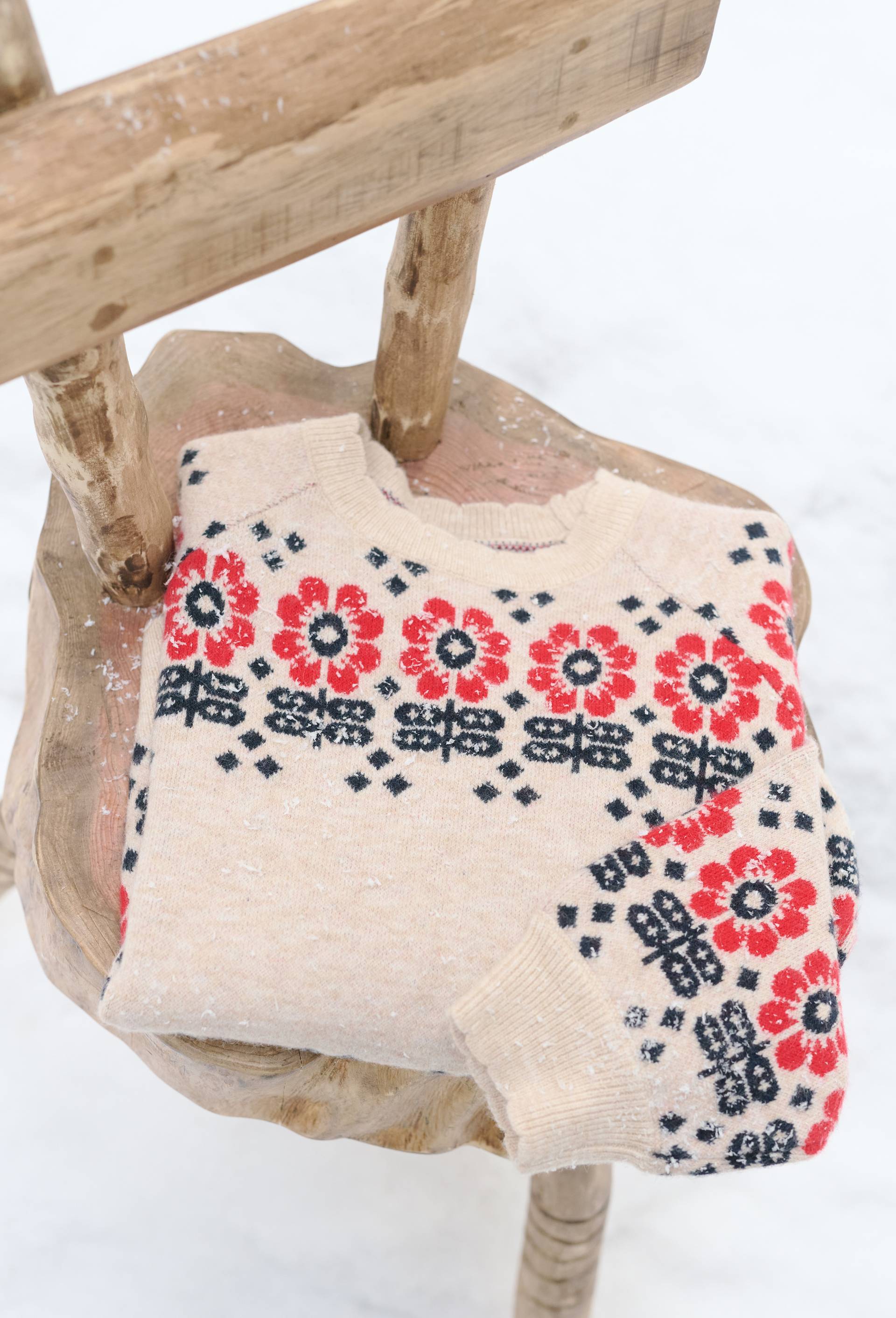Pull jacquard contenant de la laine, Beige clair, large image number 2