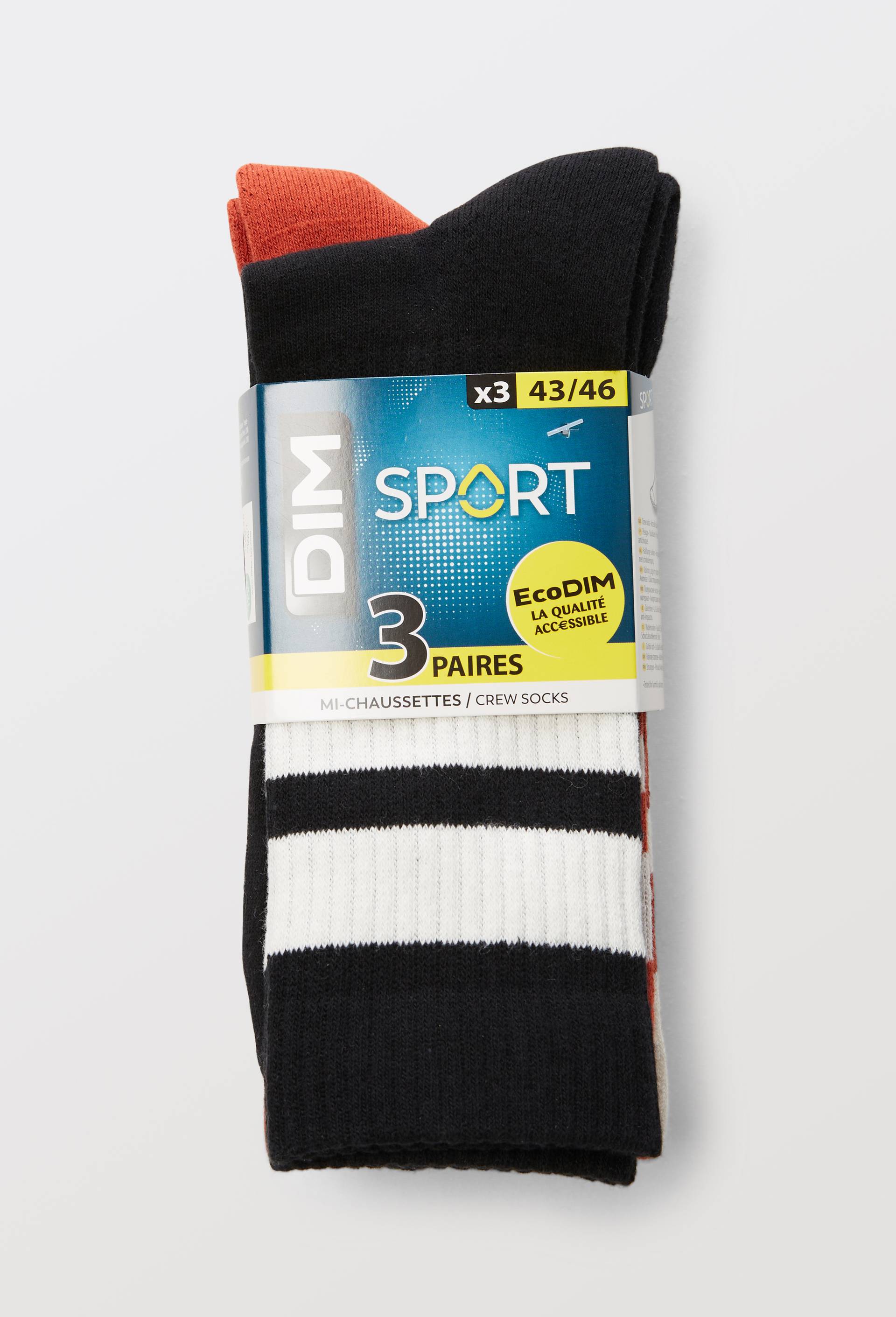 Lot de 3 paires de chaussettes - DIM, Noir, large image number 2