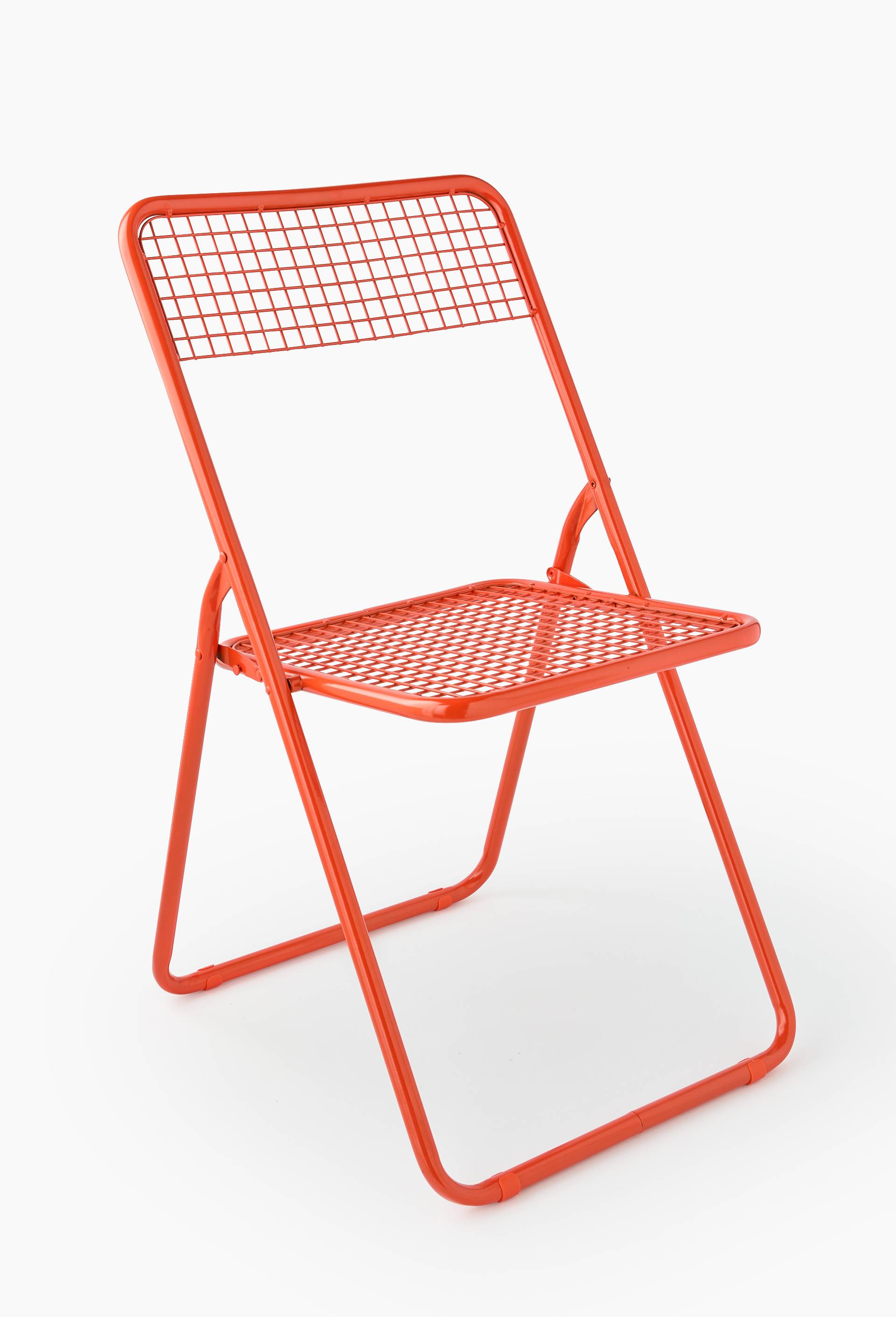 Chaise pliante filaire, 43.5x49xH78cm, en acier, Orange, large image number 0.0
